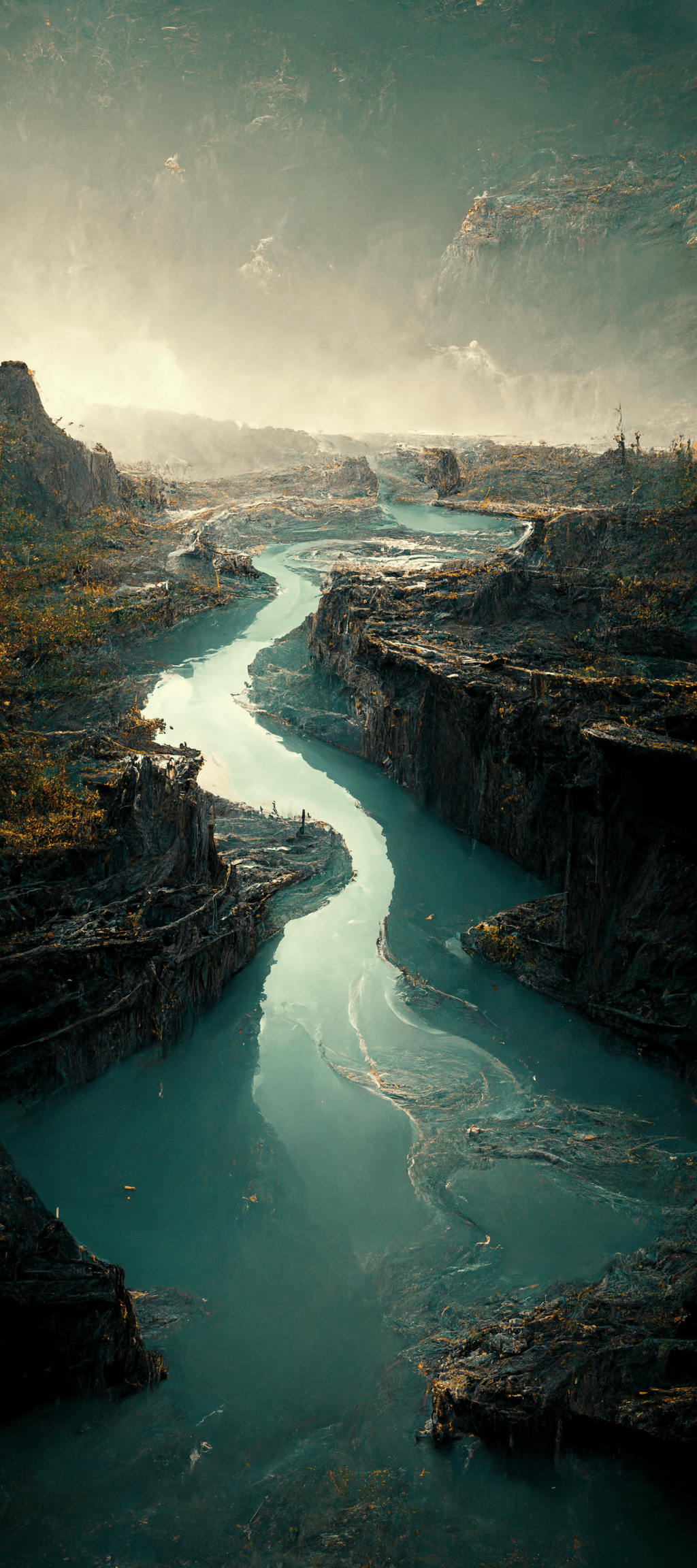 A river flowing through the mountains - River