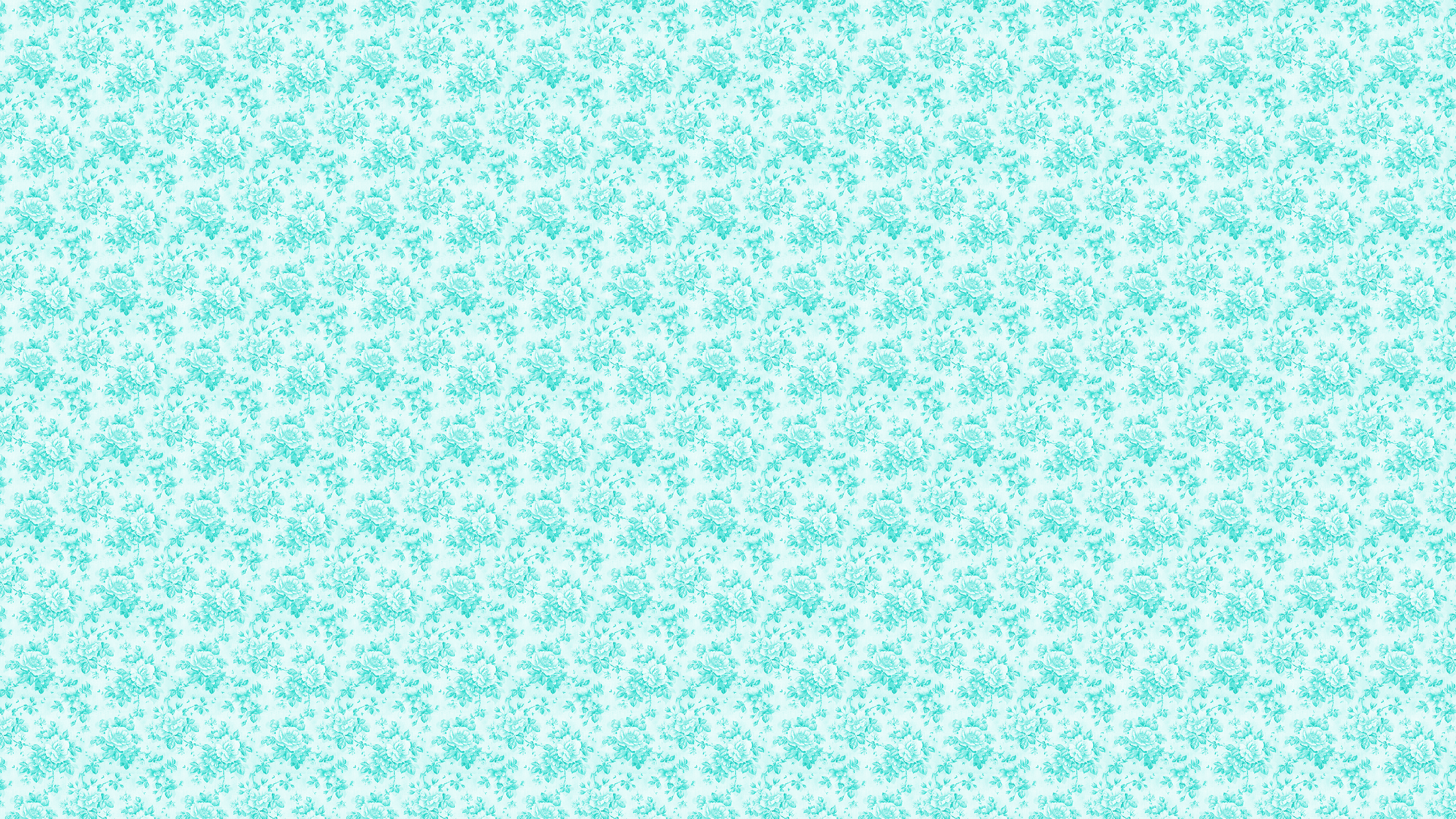 A mint green wallpaper with small flowers and a white background - Mint green