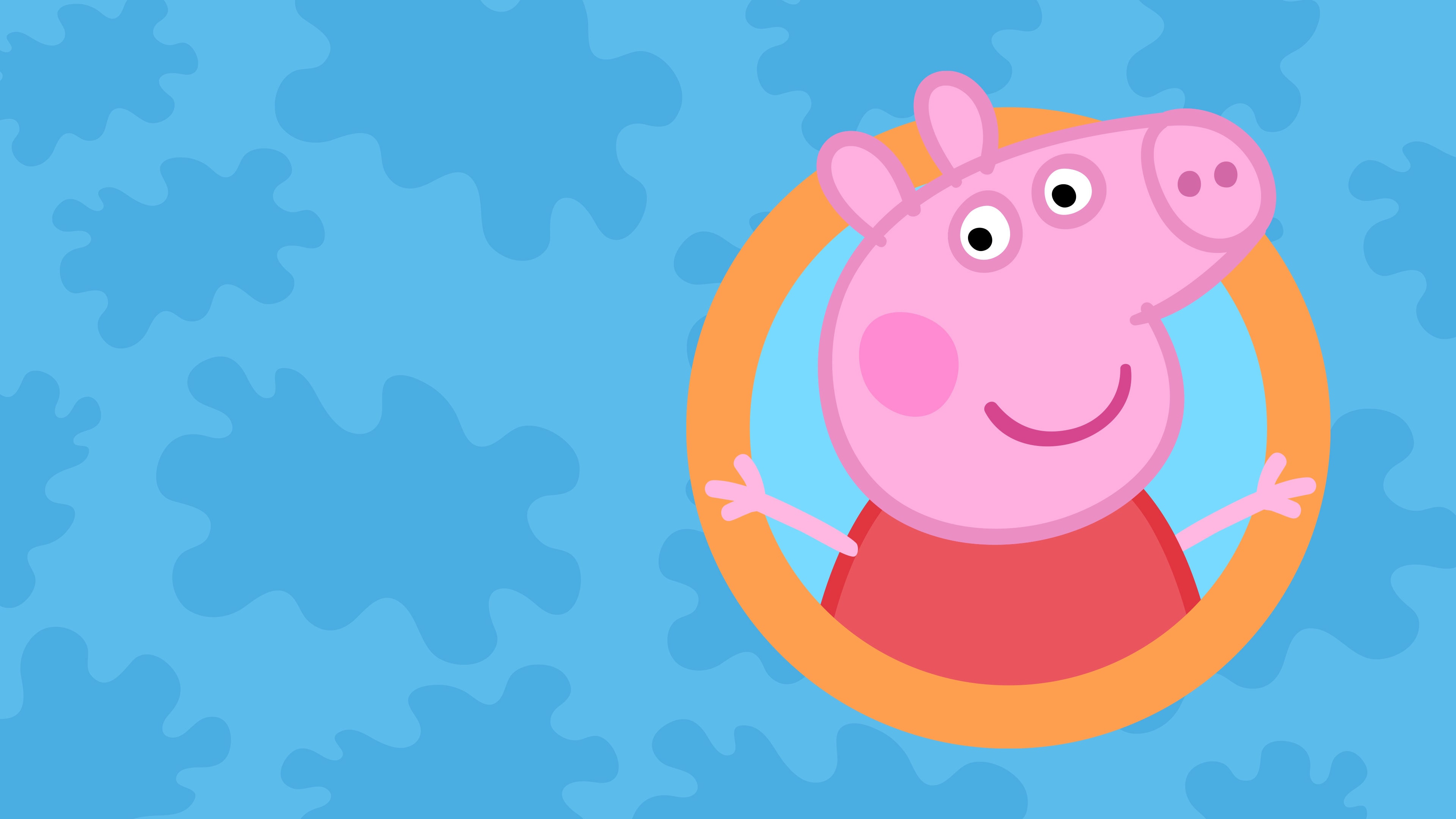 Peppa Pig in a blue background - Peppa Pig