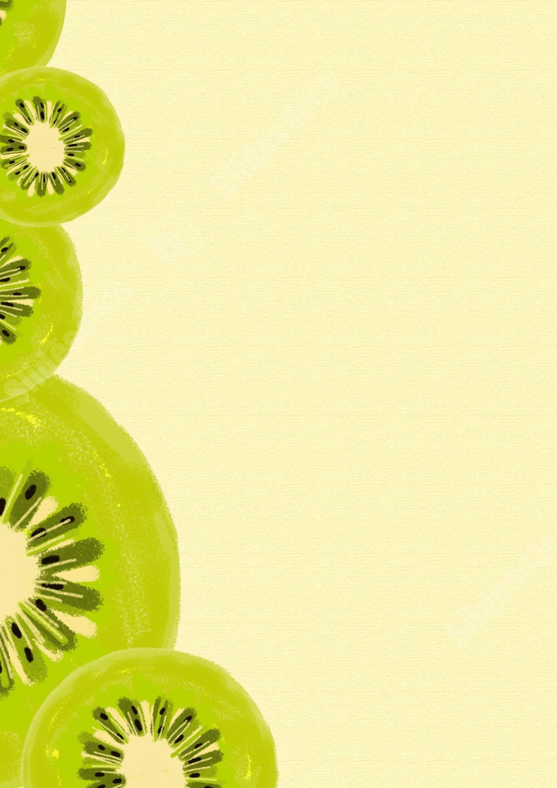 Fresh And Colorful Kiwifruit Page Border Background Word And Google Docs For Free Download