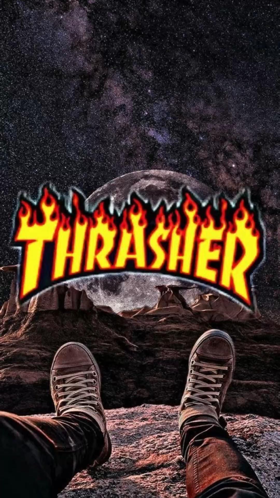 Thrasher Skateboarding iPhone Wallpaper with high-resolution 1080x1920 pixel. You can use this wallpaper for your iPhone 5, 6, 7, 8, X, XS, XR backgrounds, Mobile Screensaver, or iPad Lock Screen - Thrasher