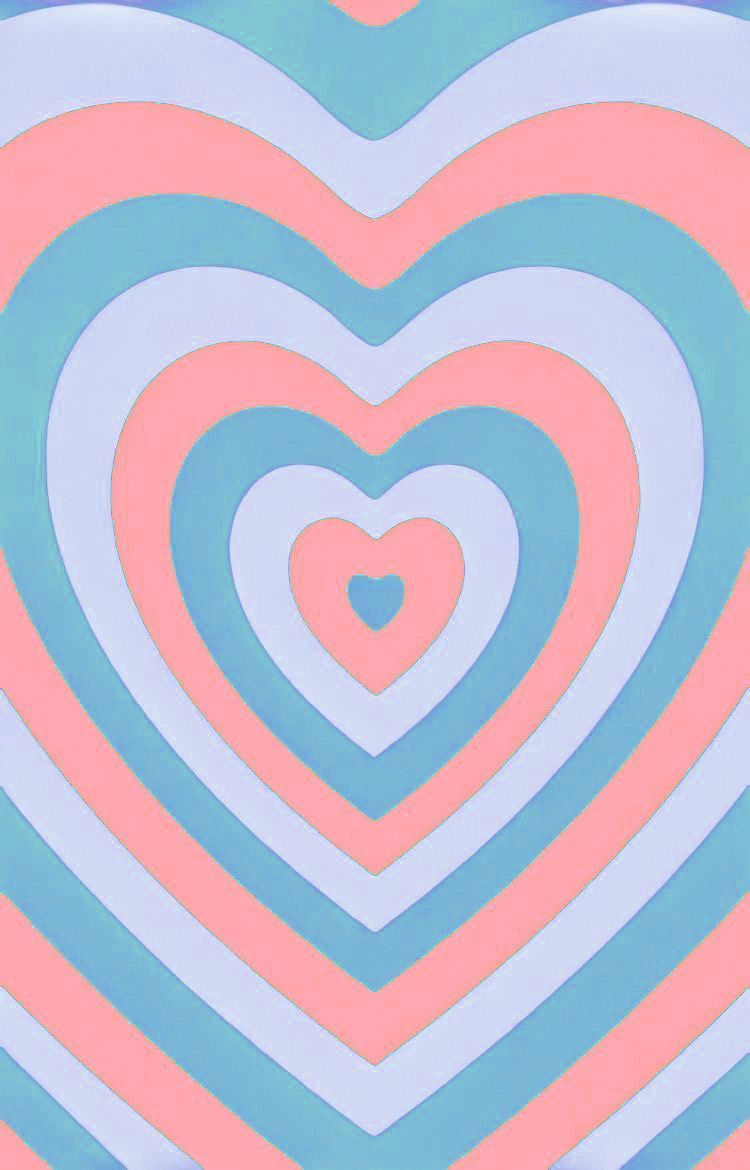 IPhone wallpaper with hearts in pastel colors. - Heart