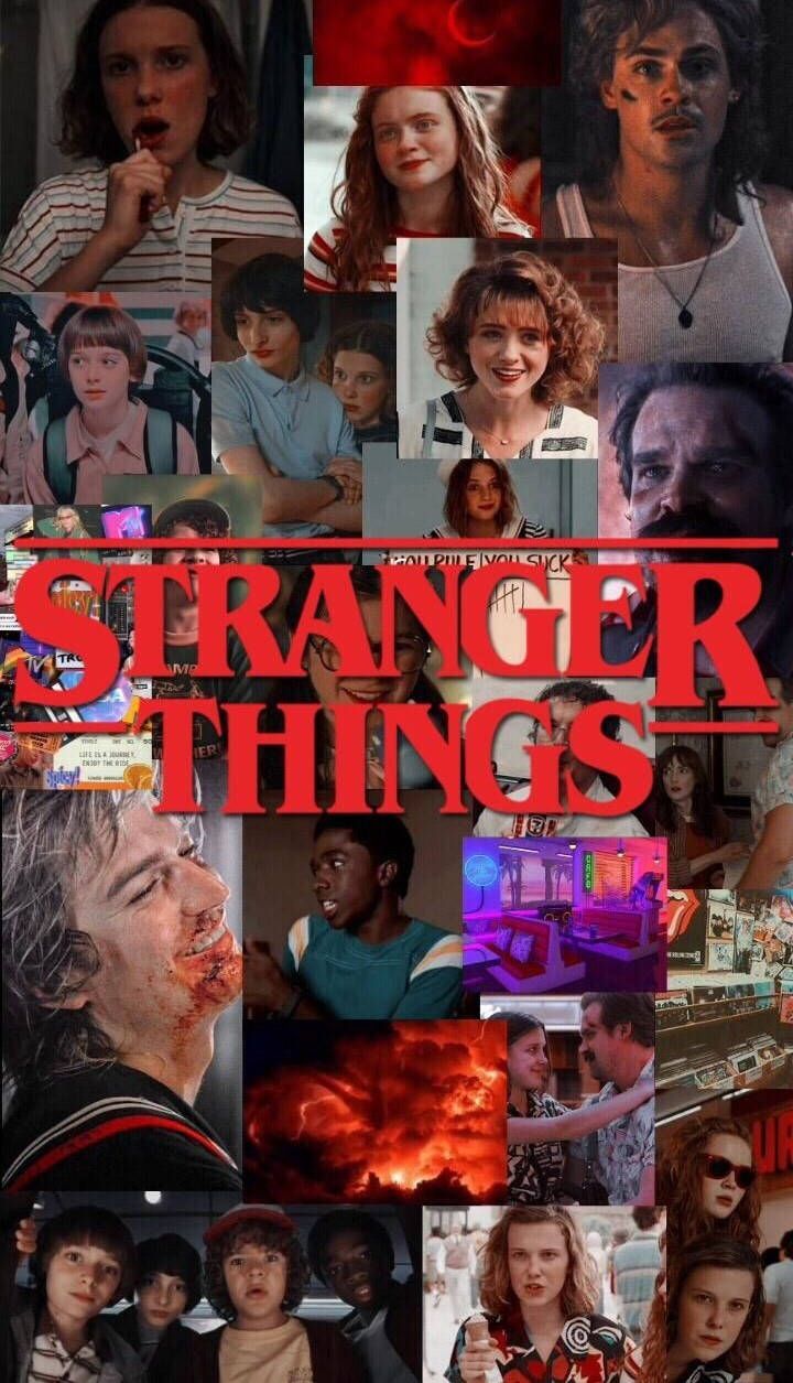 A collage of images from the show Stranger Things - Stranger Things