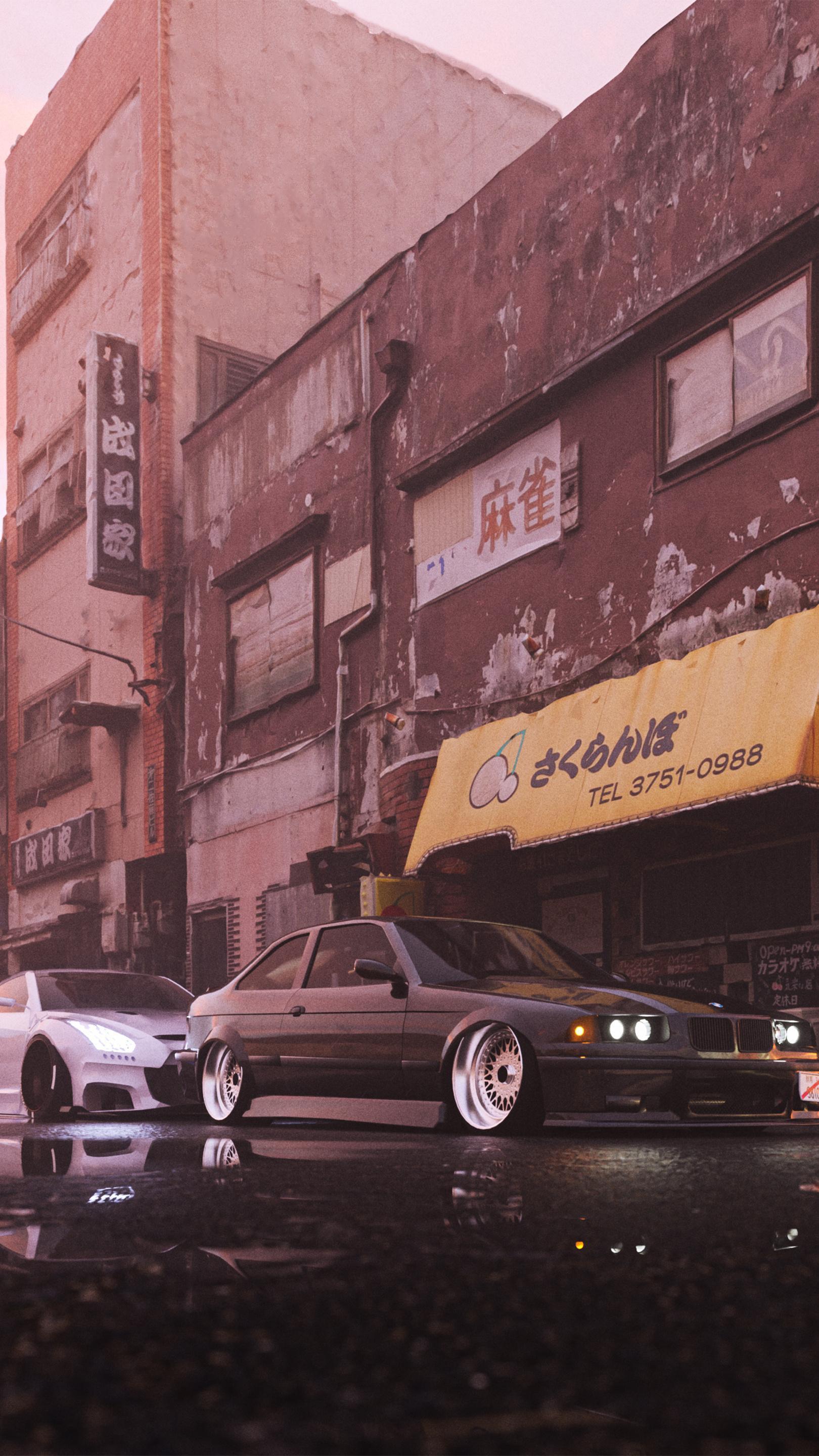 Aesthetic car parked on the street - JDM