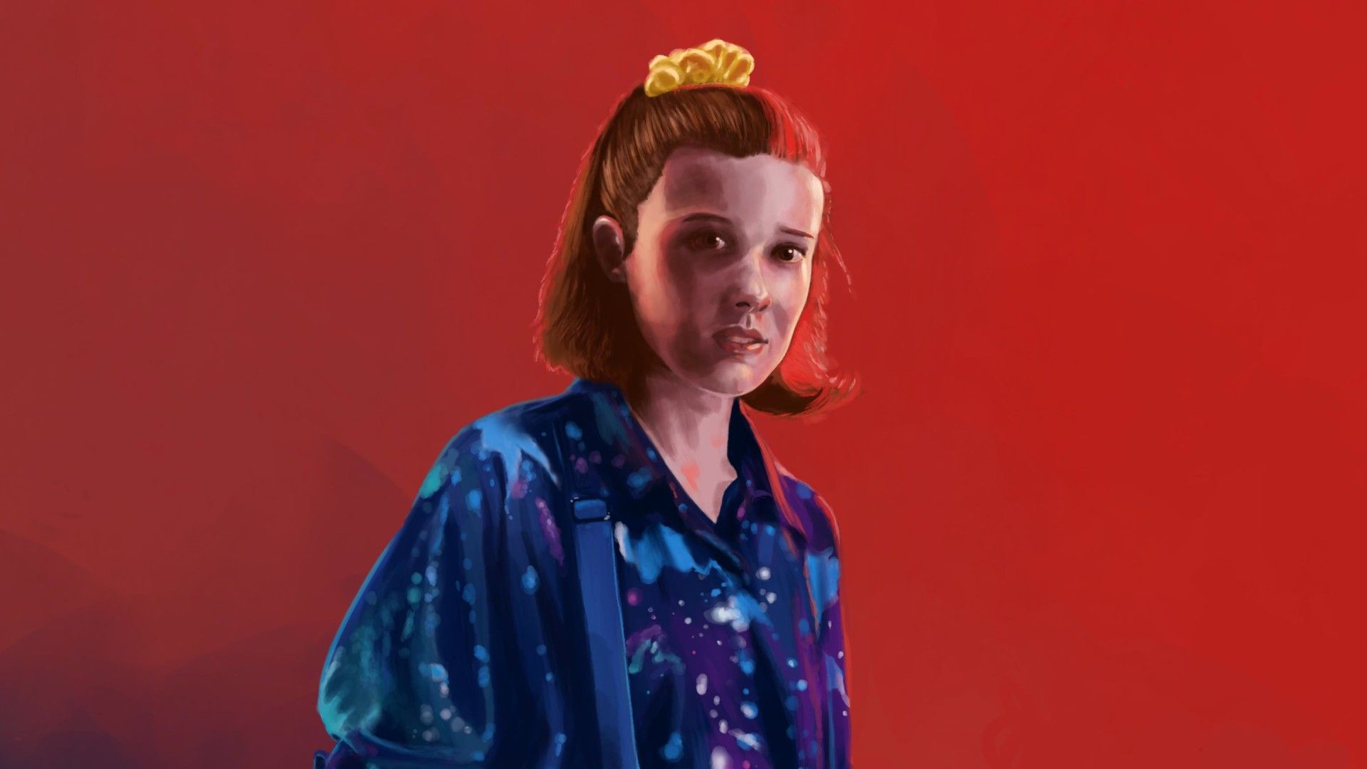 Stranger Things wallpaper with the character Eleven - Stranger Things