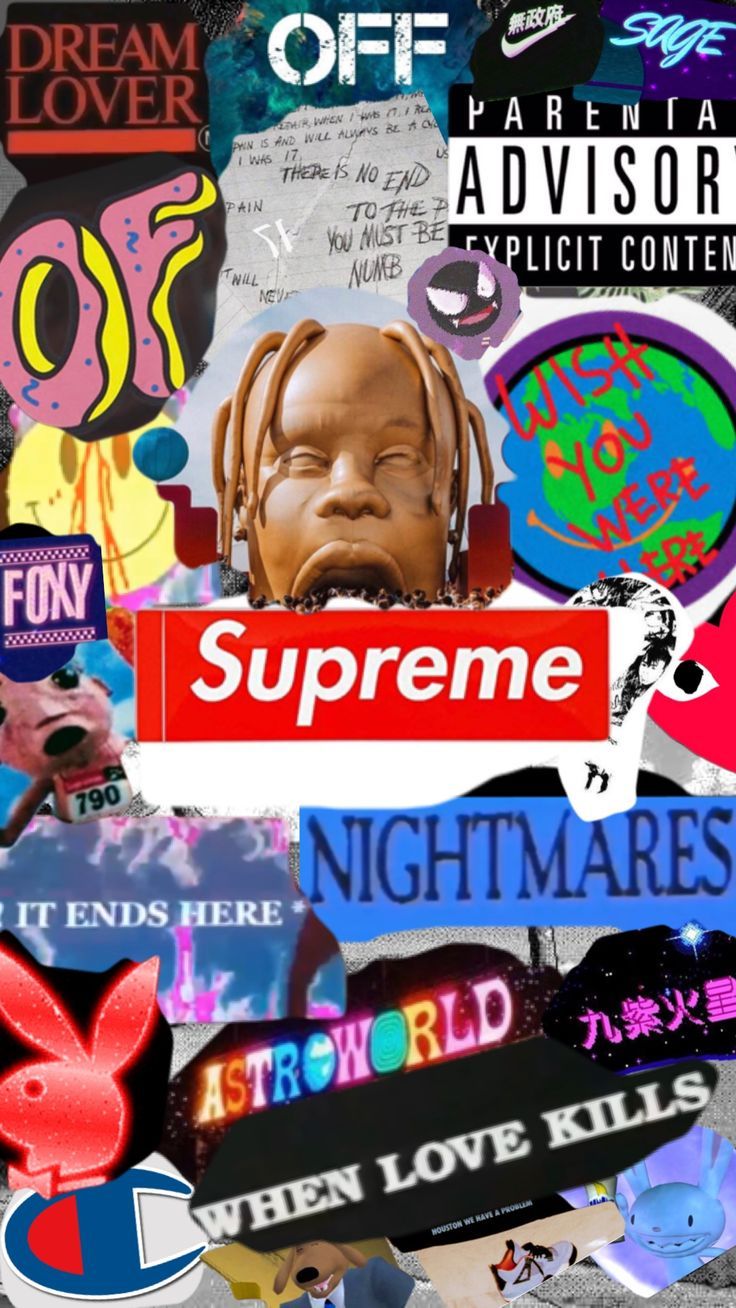 Aesthetic supreme background for phone - Supreme