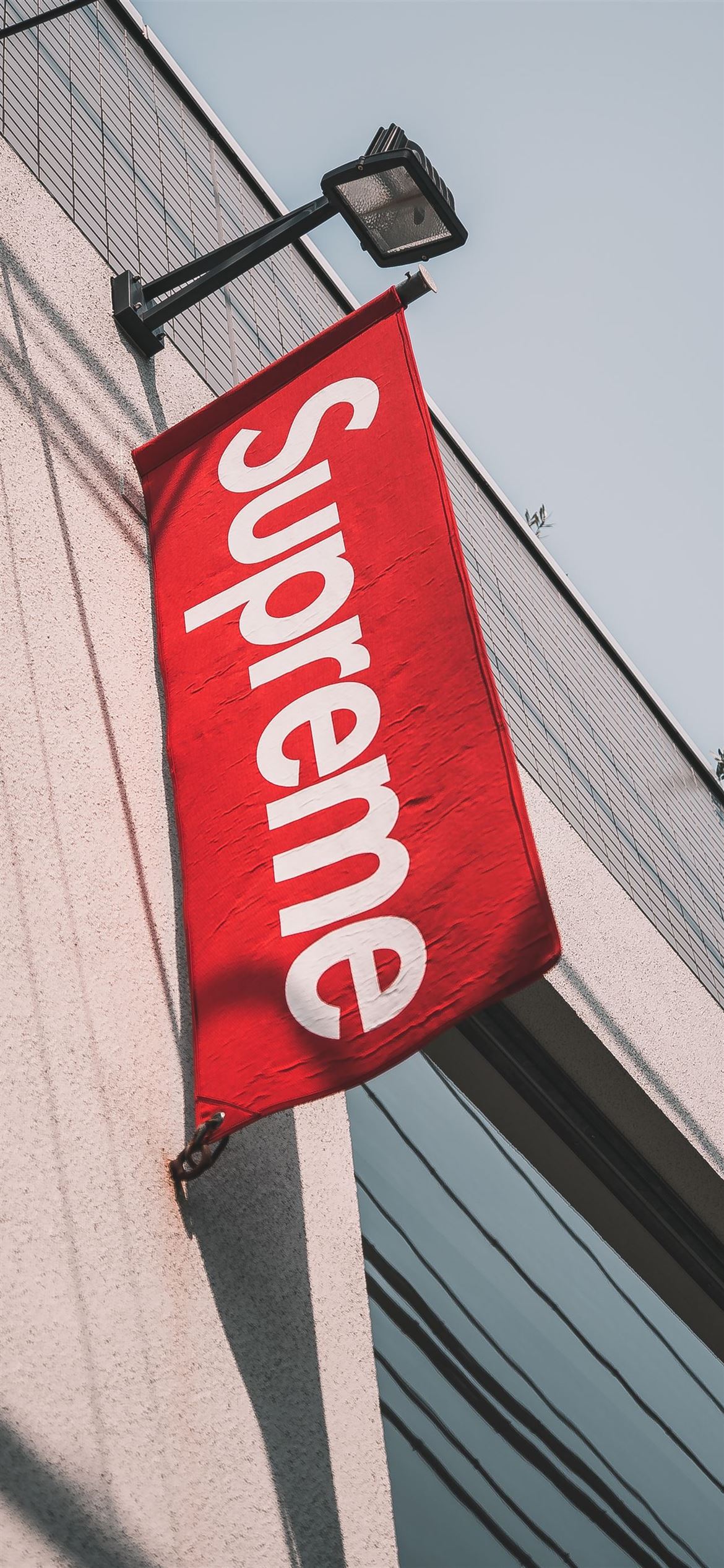 Supreme logo on a red flag - Supreme