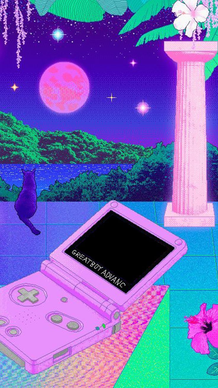 Aesthetic handphone. Vaporwave wallpaper, iPhone wallpaper kawaii, Aesthetic iphone wallpaper