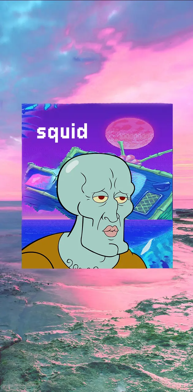 Squid from the spongebob wallpaper - Squidward