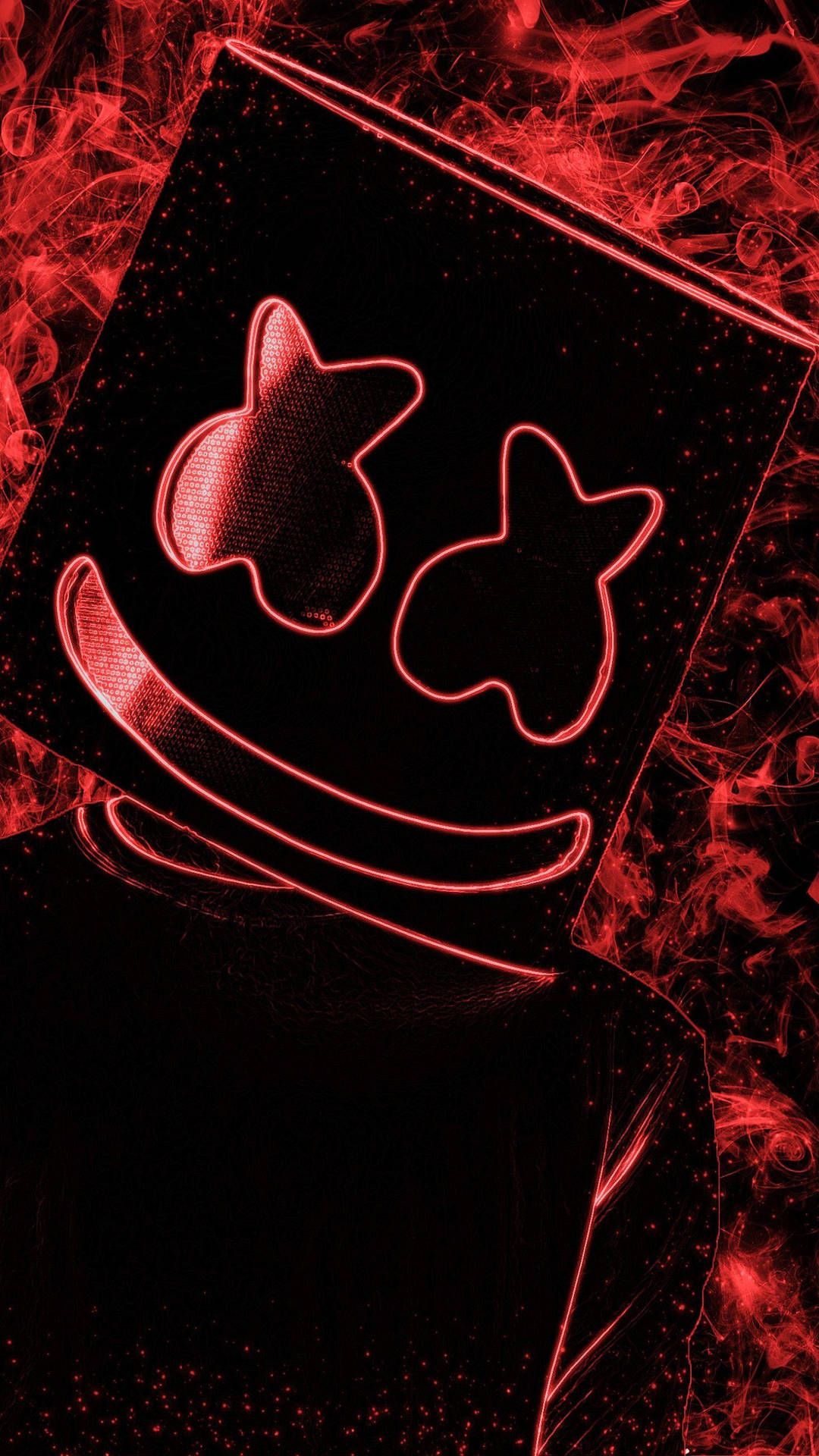 Download Marshmello iPhone Black And Red Wallpaper