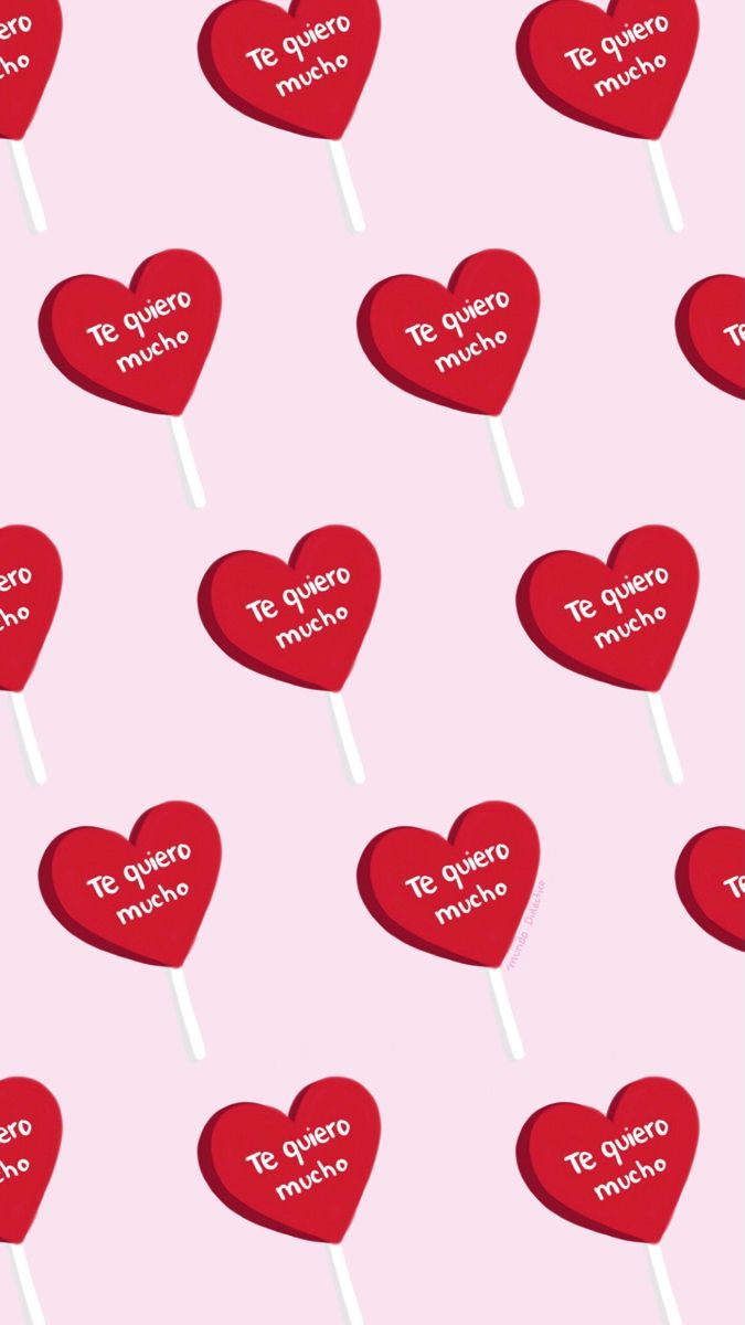 A pattern of red hearts on pink background - Valentine's Day