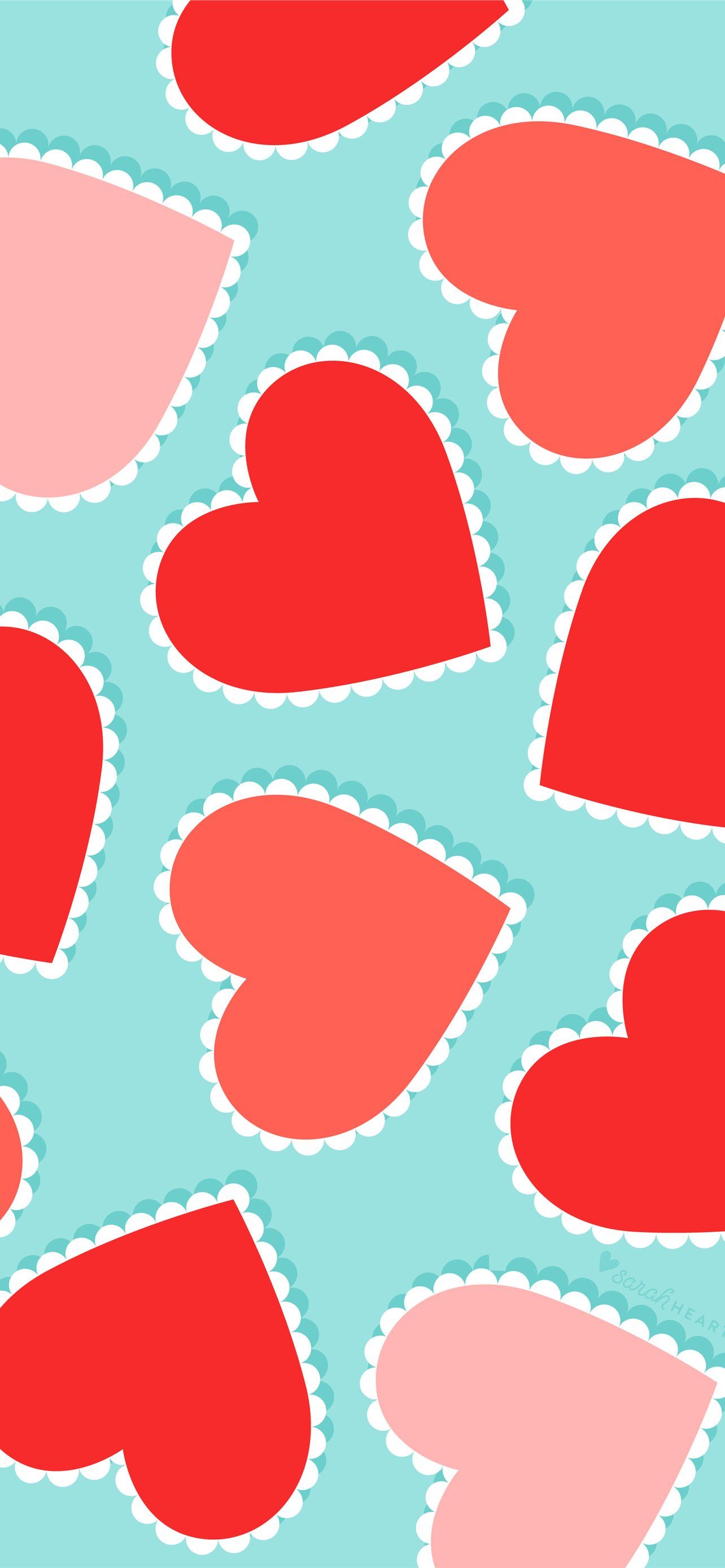 A pattern of red and pink hearts - Valentine's Day