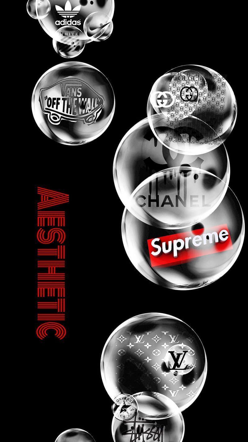 Aesthetic Iphone Wallpaper Brands Supreme Wallpaper Iphone Android Supreme Iphone Wallpaper Black And White Iphone Wallpaper - Adidas, Supreme, Vans, Chanel