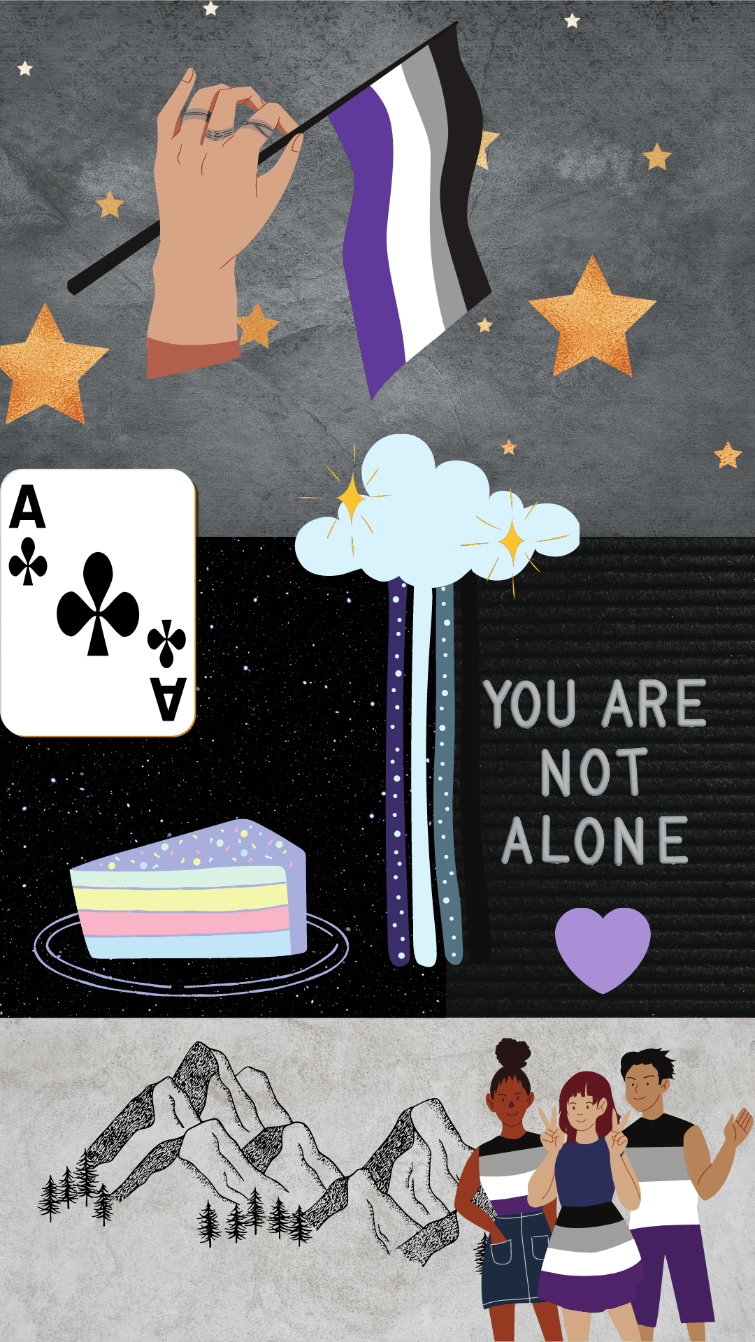 I designed an asexual wallpaper for phones :) save and use it if you like it!!