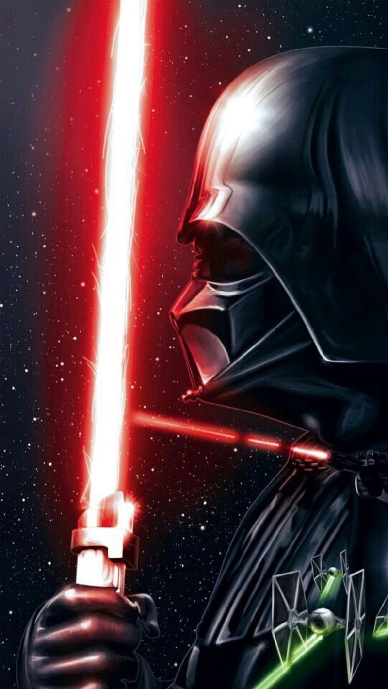 Darth Vader lightsaber wallpaper for iPhone and Android - Darth Vader