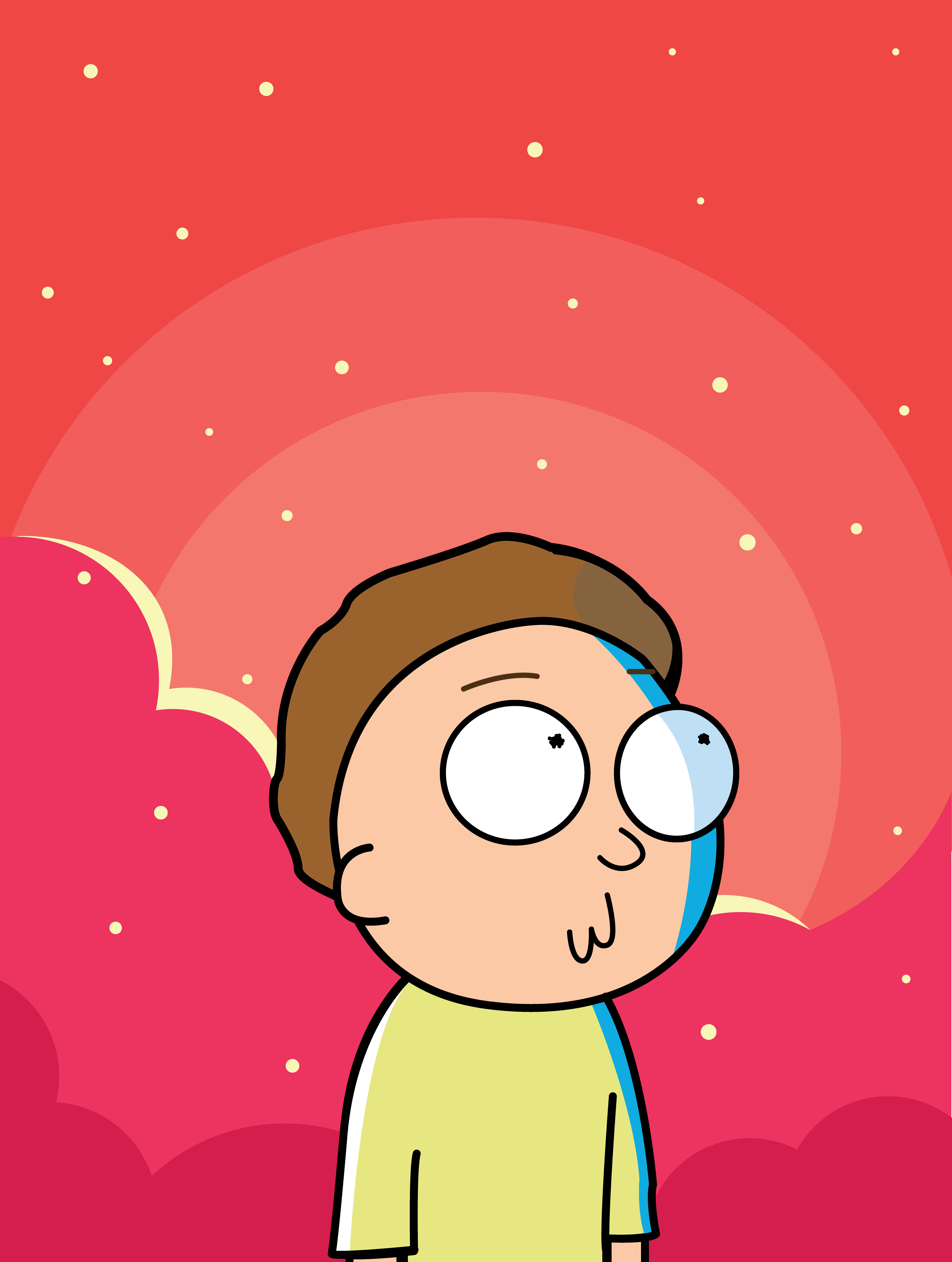 Morty looking at the stars - Rick and Morty