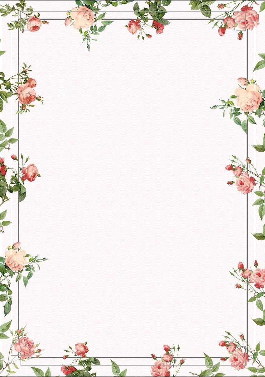 Aesthetic flowers border HD wallpaper - Border