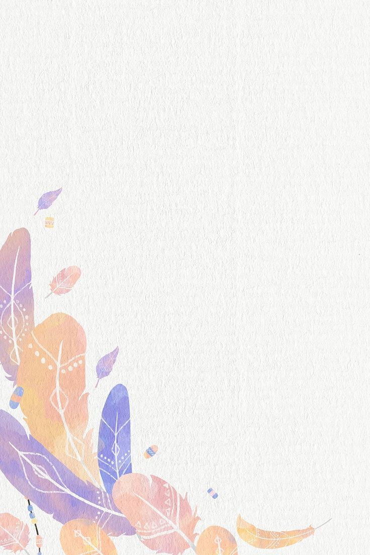 A white background with purple and orange leaves - Border
