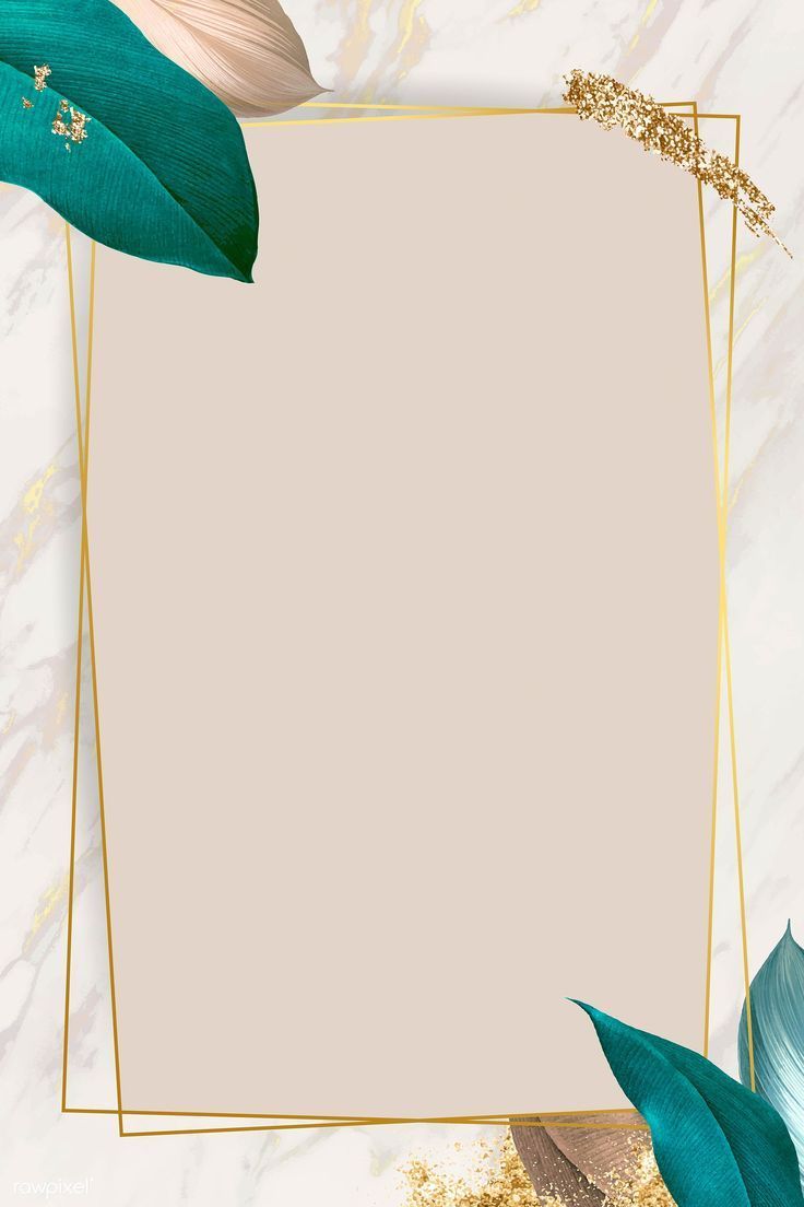 Download premium vector of Golden frame on a marble background with - Border