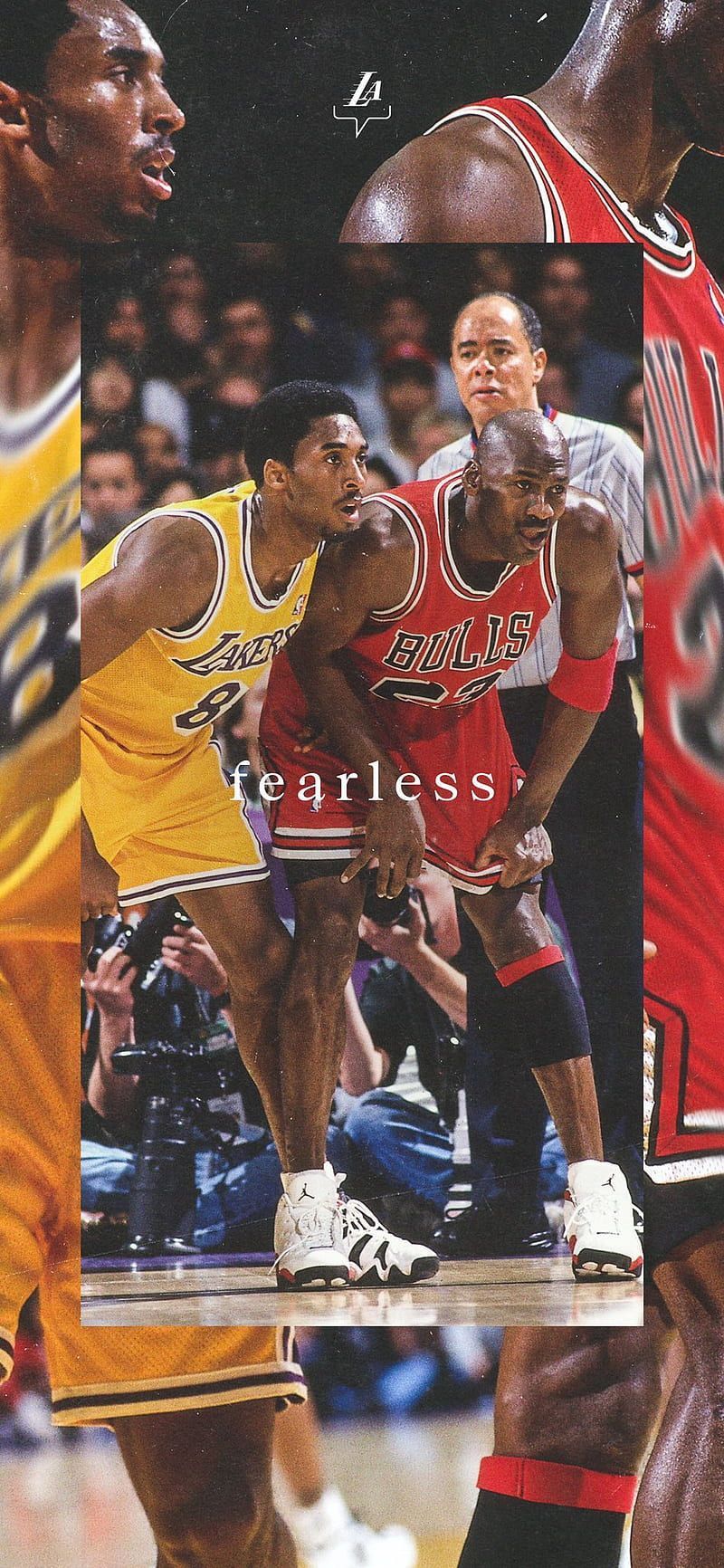 Kobe and Jordan, basketball, chicago bulls, fearless, kobe bryant, lakers, los angeles lakers, HD phone wallpaper