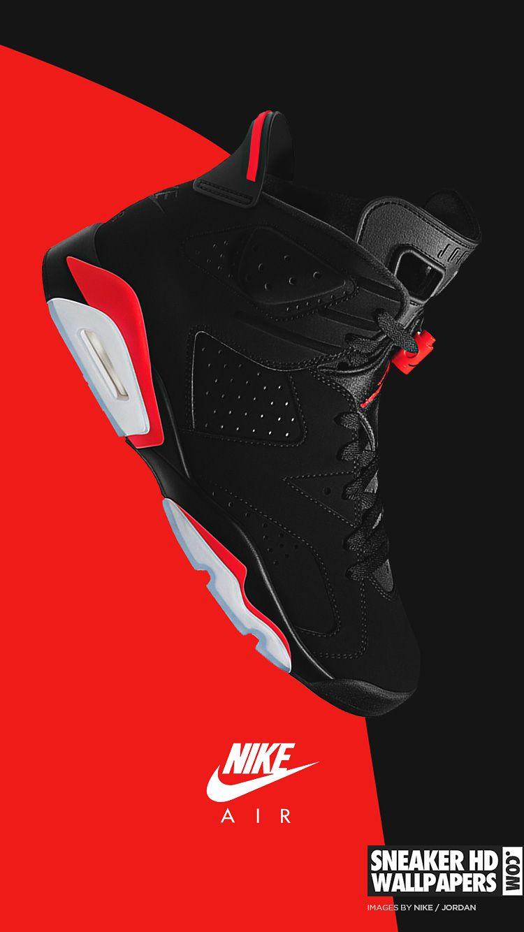 Air Jordan 6 shoes on a red and black background - Air Jordan 6