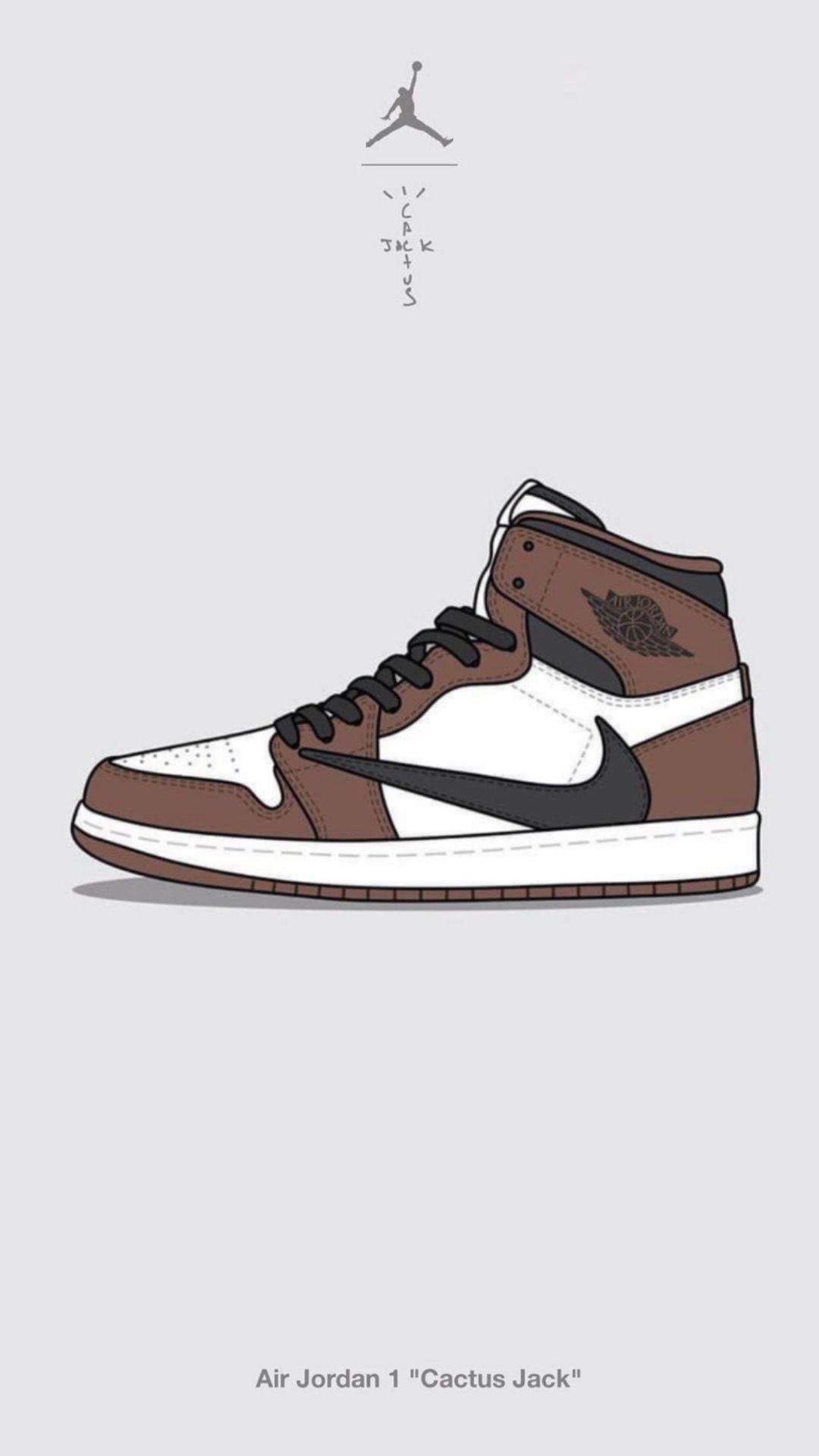 A drawing of a brown and white Air Jordan 1 - Air Jordan 1