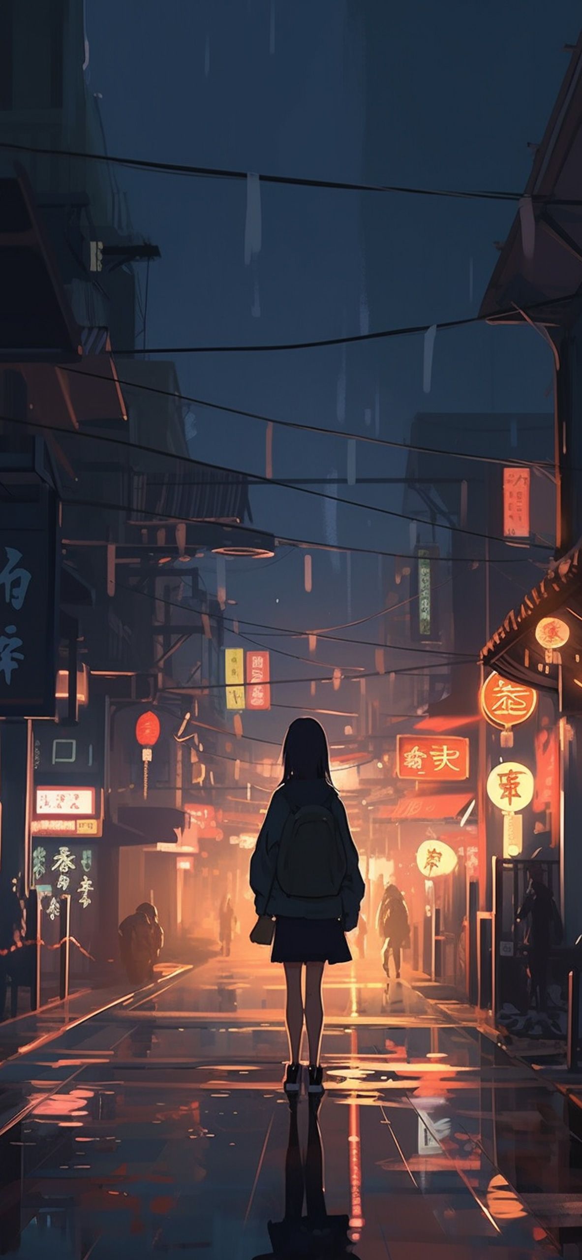 A girl in Chinese Lane, anime wallpaper aesthetic wallpaper - Anime, Chinese, anime girl