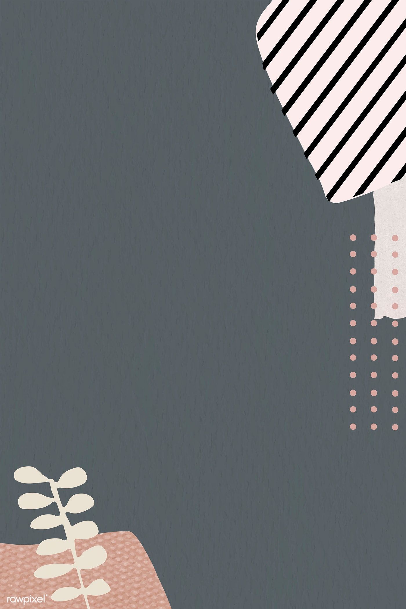 Download premium vector of Abstract shapes on a gray background - Design