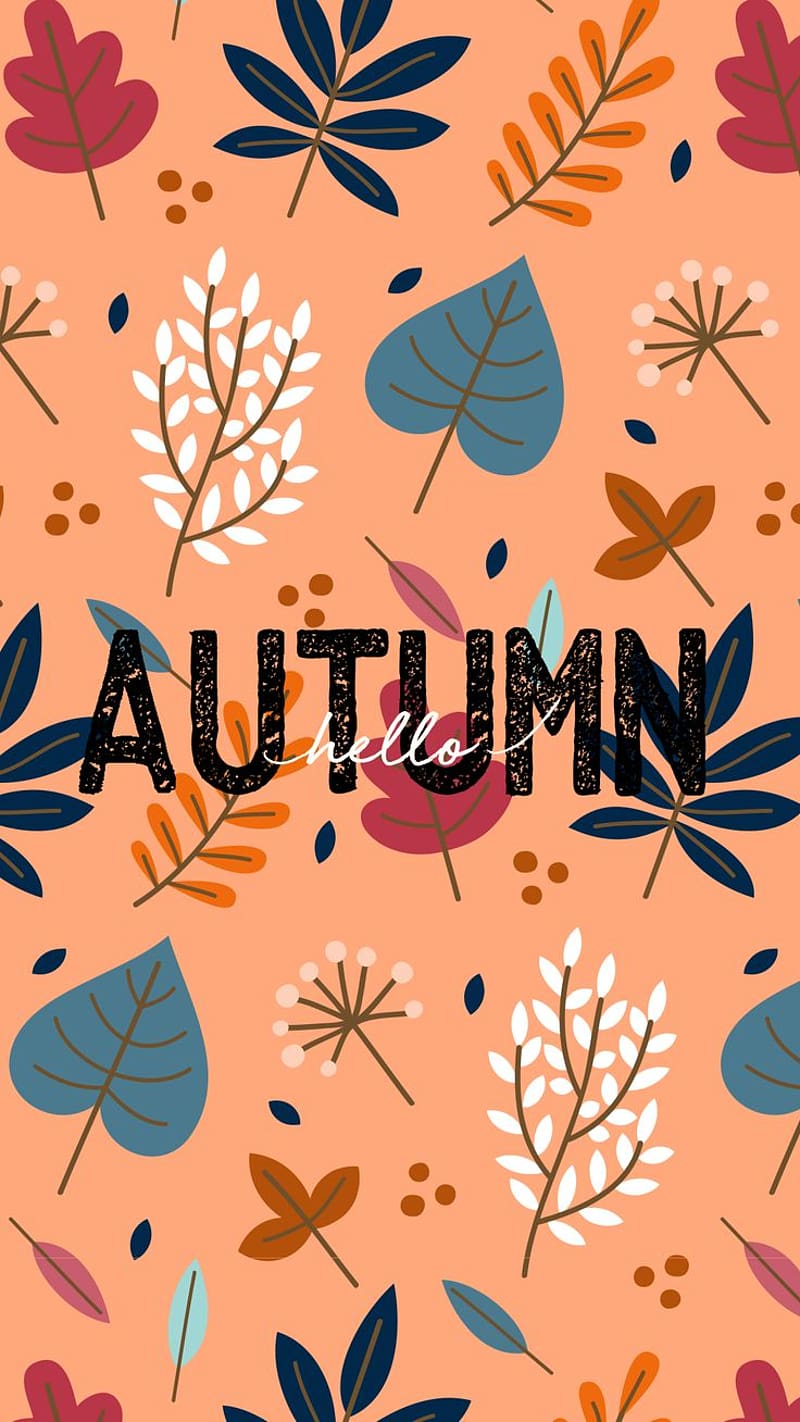 Hello Autumn! Aesthetic fall social media posts & / lock screens ⋆ Aesthetic Design Shop. Cute fall background, HD phone wallpaper