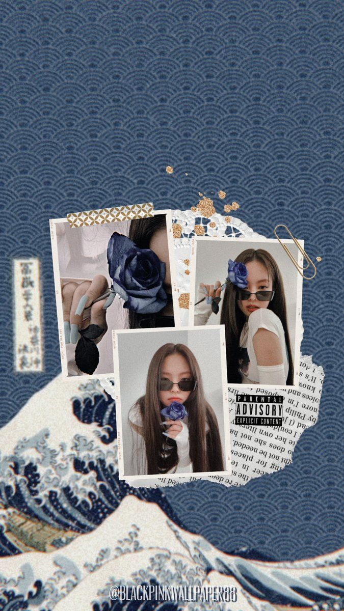 Blackpink Aesthetic Iphone Wallpaper In 2020 Blackpink Wallpaper Blackpink Aesthetic Blackpink - Jennie, The Great Wave off Kanagawa