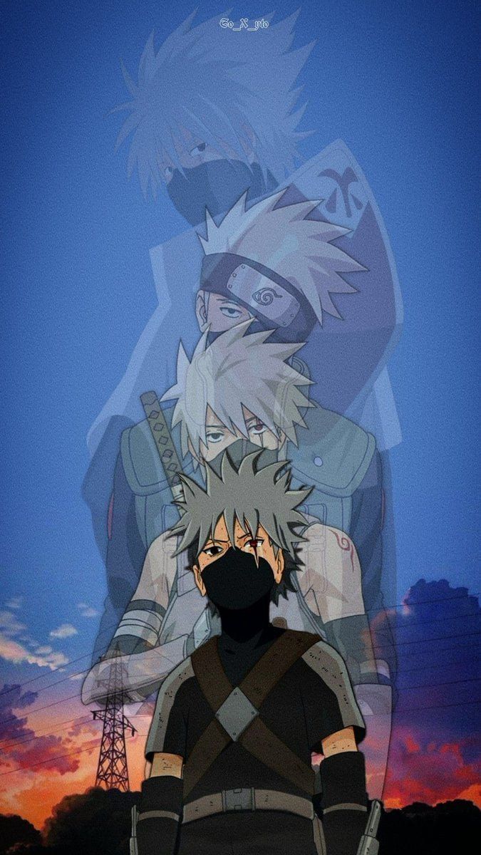 Kakashi aesthetic blue Wallpaper Download