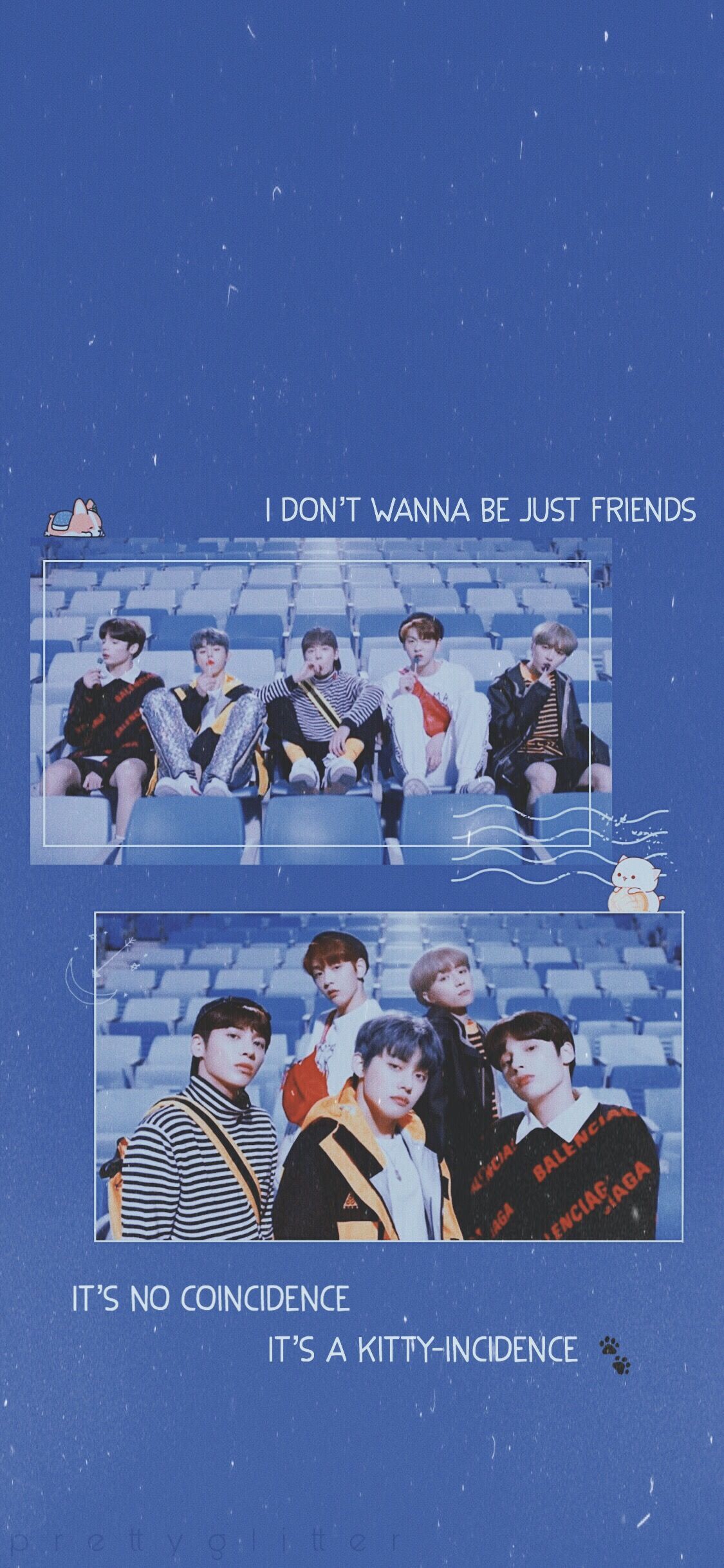 Txt blue aesthetic wallpaper. Txt, Dog wallpaper, Just friends