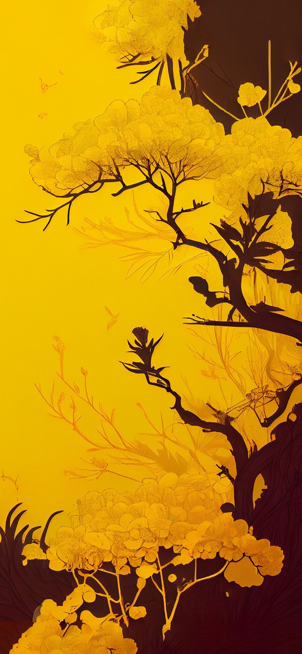 Tree Yellow Aesthetic Wallpaper Aesthetic Wallpaper 4k