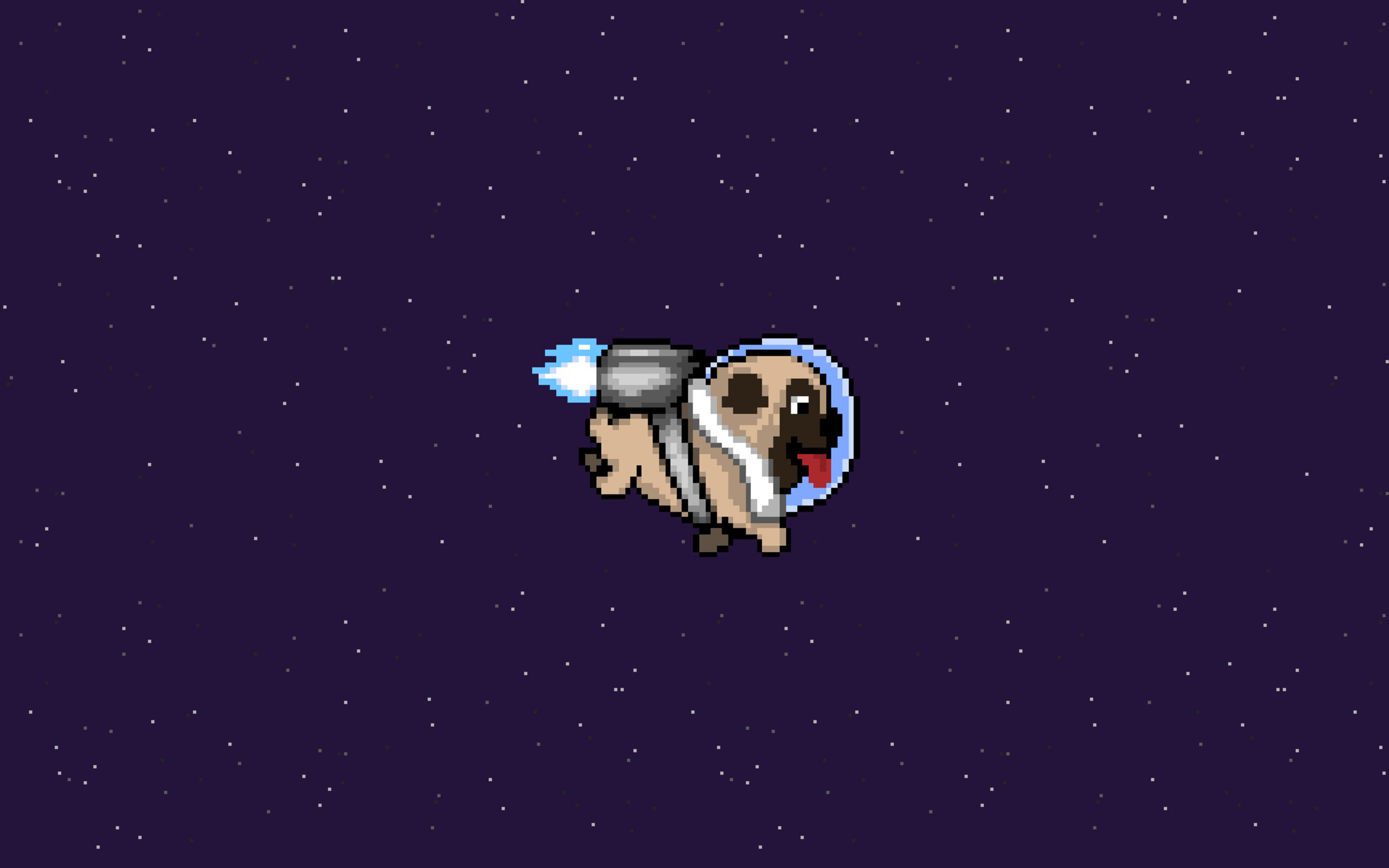 A cute dog in a spacesuit floating in space - Dog