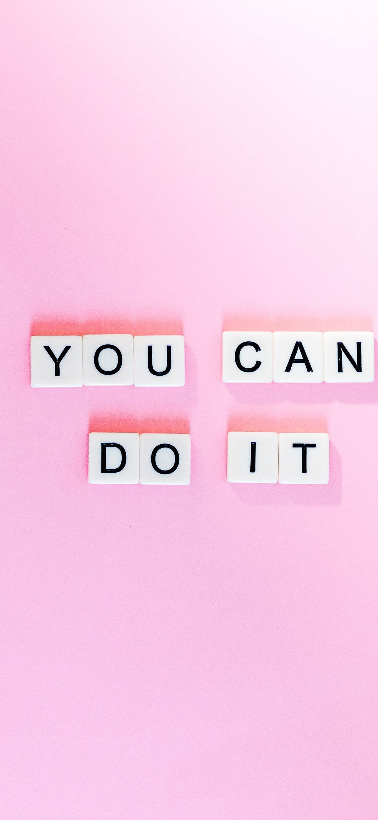 You Can Do It Wallpaper 4K, Pink background