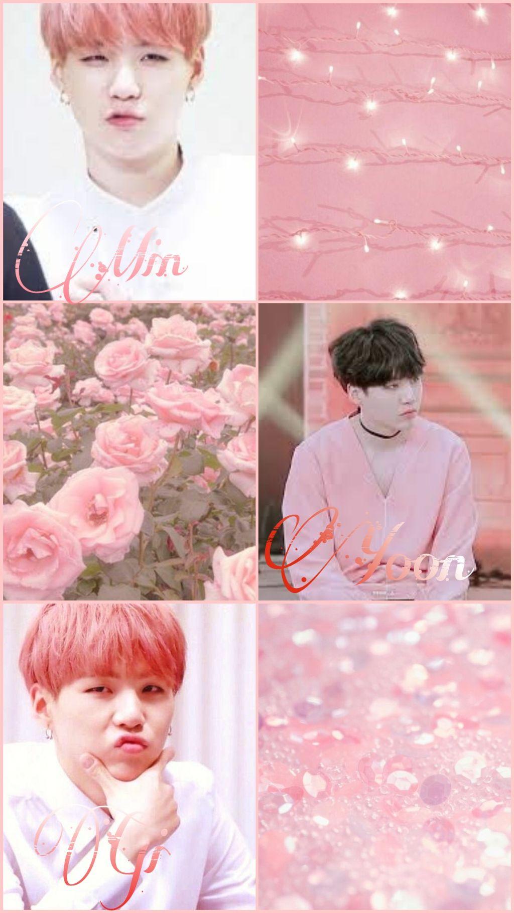 Yoongi Pink Aesthetic Wallpaper