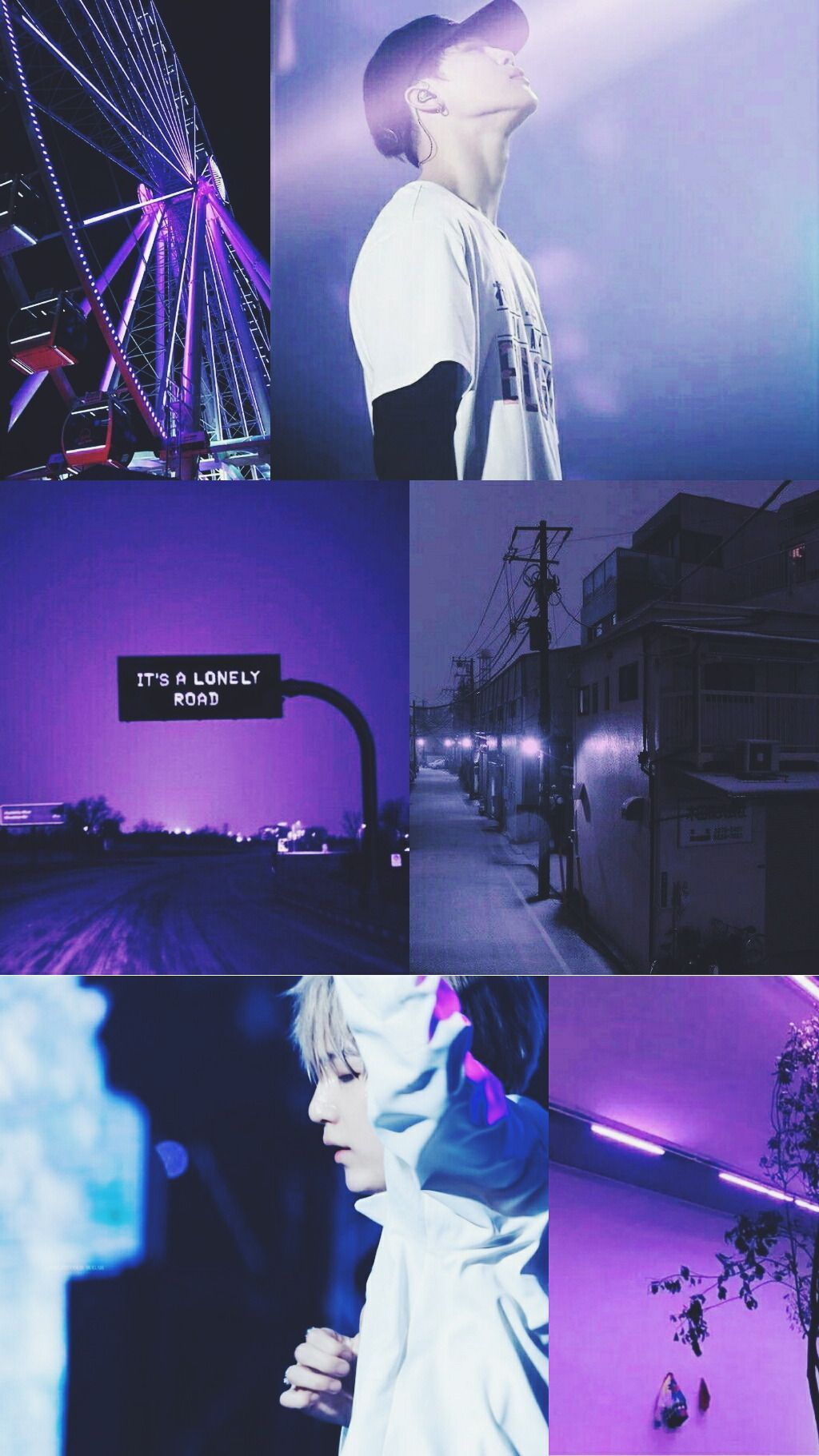 Purple aesthetic for a Kpop boy band - Suga