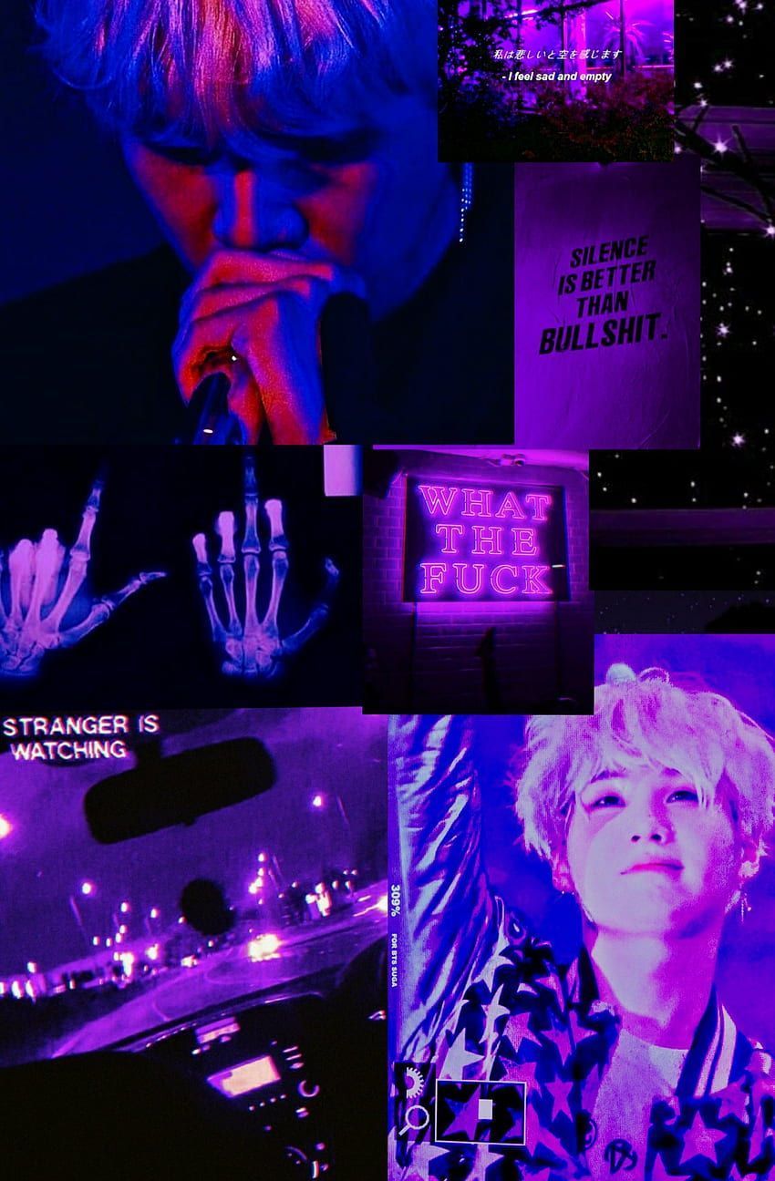 BTS Suga purple aesthetic wallpaper - Suga