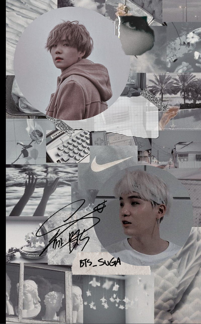 Aesthetic wallpaper possibly with a selfie titled suga - Suga