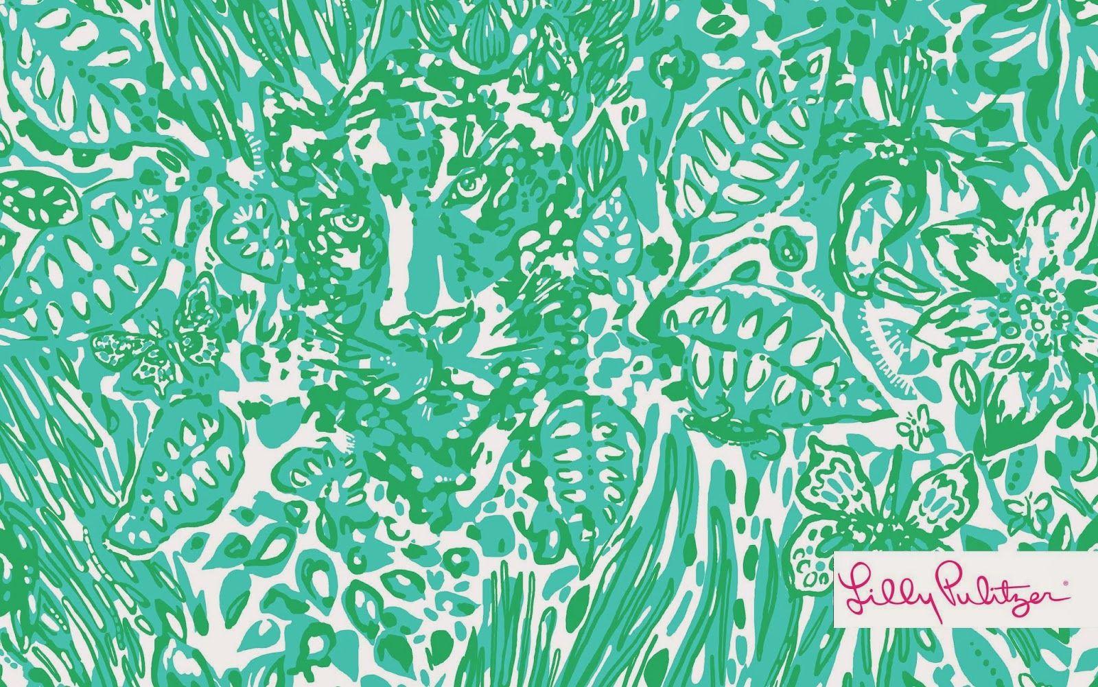 Lilly pulitzer fabric in the green and white - Preppy