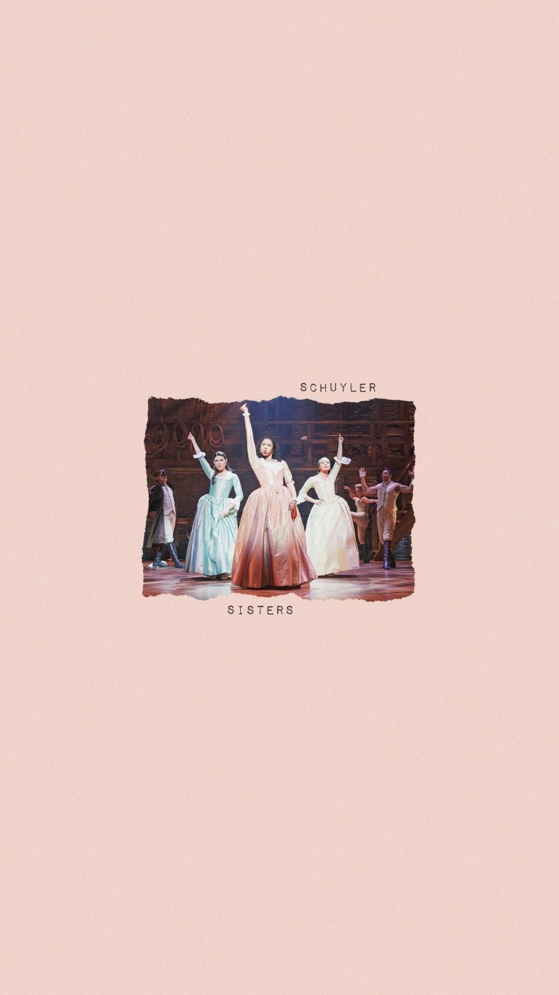 A collage of the Schuyler sisters from the musical Hamilton. - Hamilton