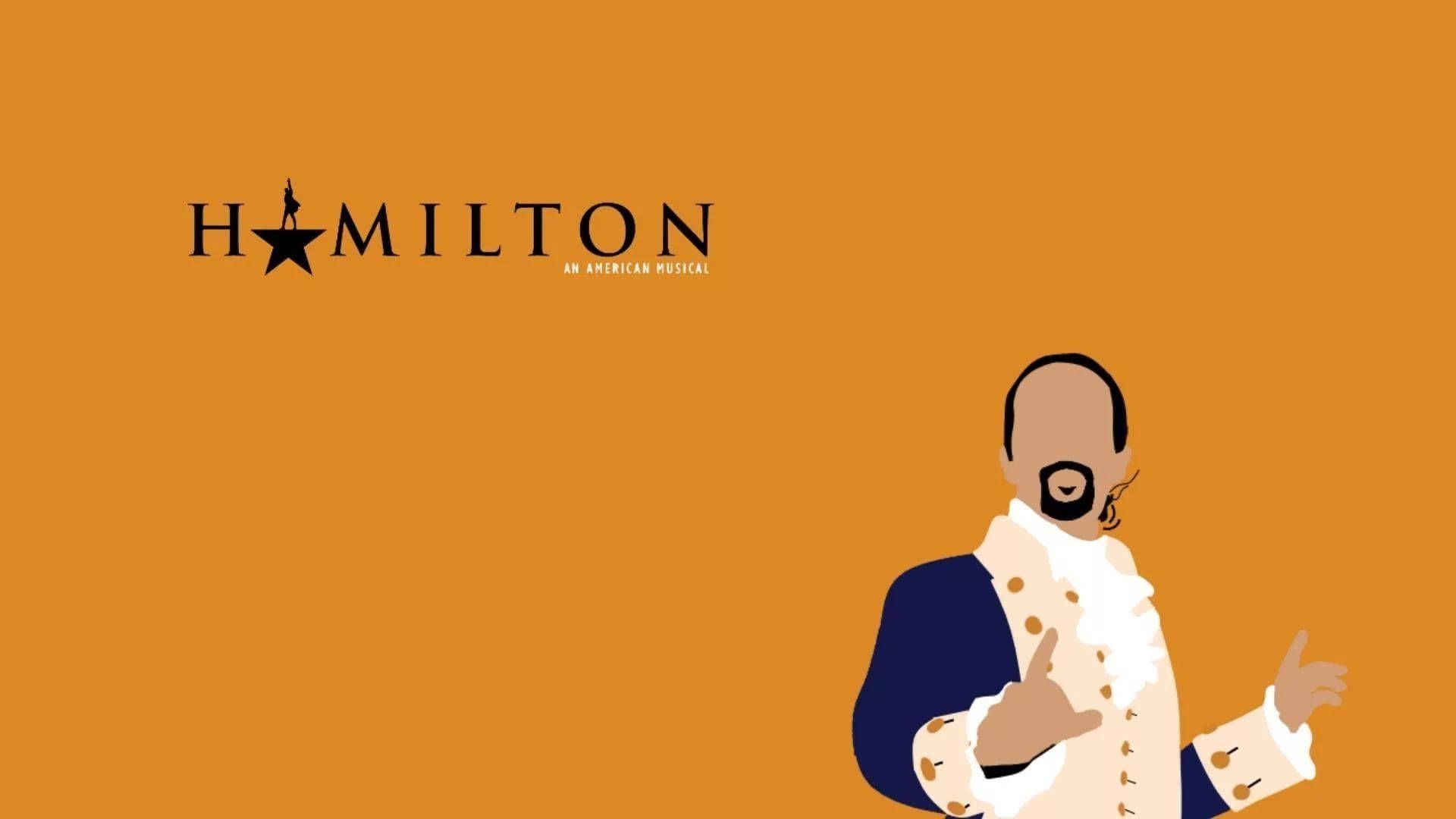 A minimalist poster of the Broadway musical Hamilton. - Hamilton