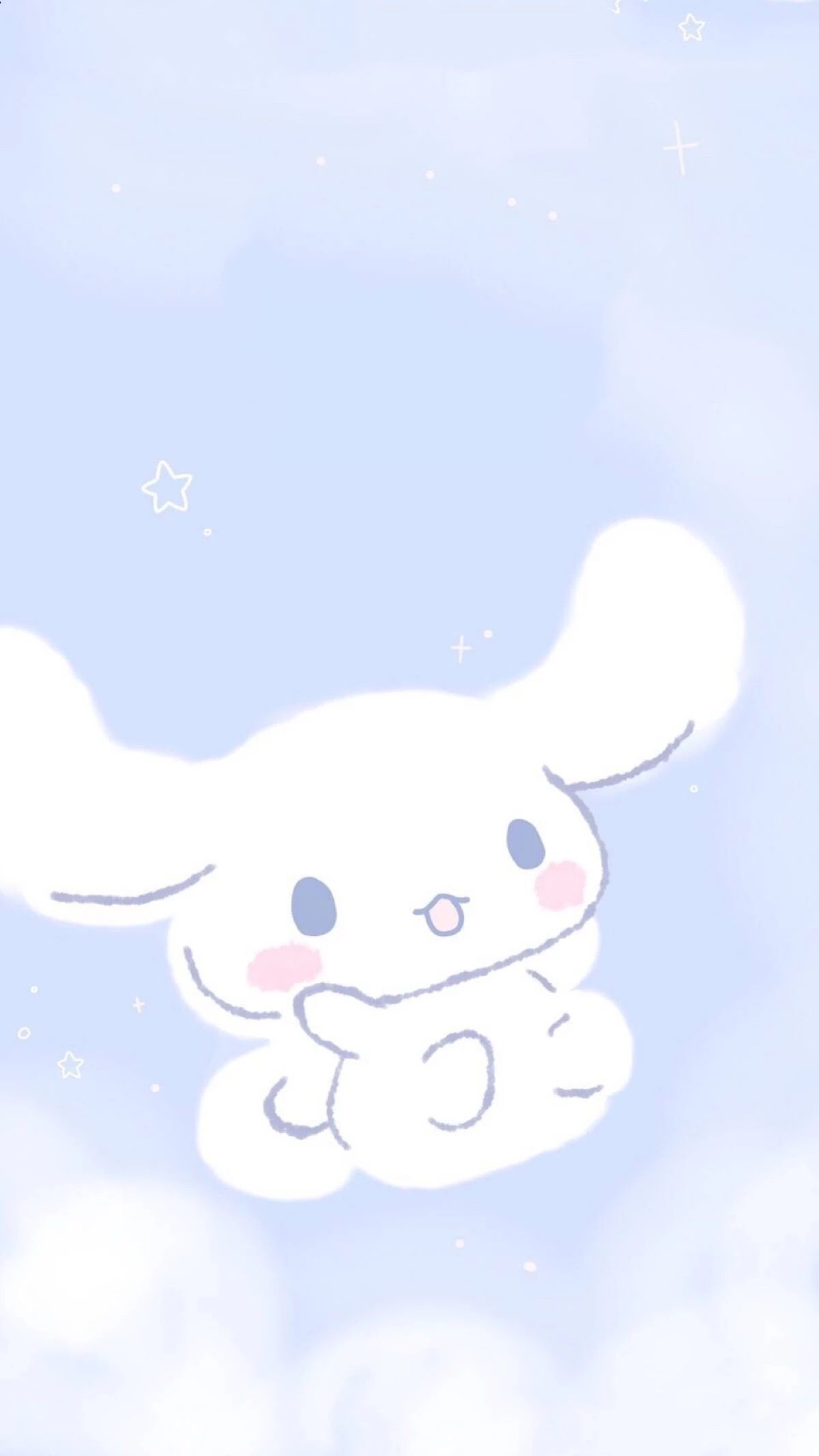 A white rabbit sitting in the clouds - Cinnamoroll