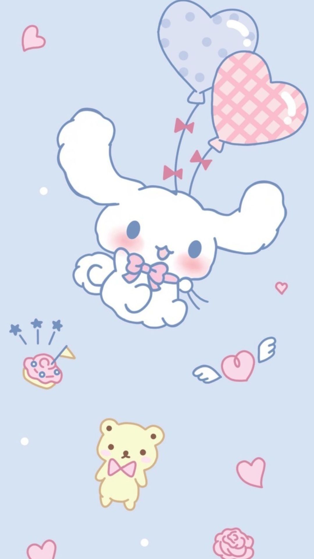 Cute Cinnamoroll Wallpaper for iPhone with high-resolution 1080x1920 pixel. You can use this wallpaper for your iPhone 5, 6, 7, 8, X, XS, XR backgrounds, Mobile Screensaver, or iPad Lock Screen - Cinnamoroll