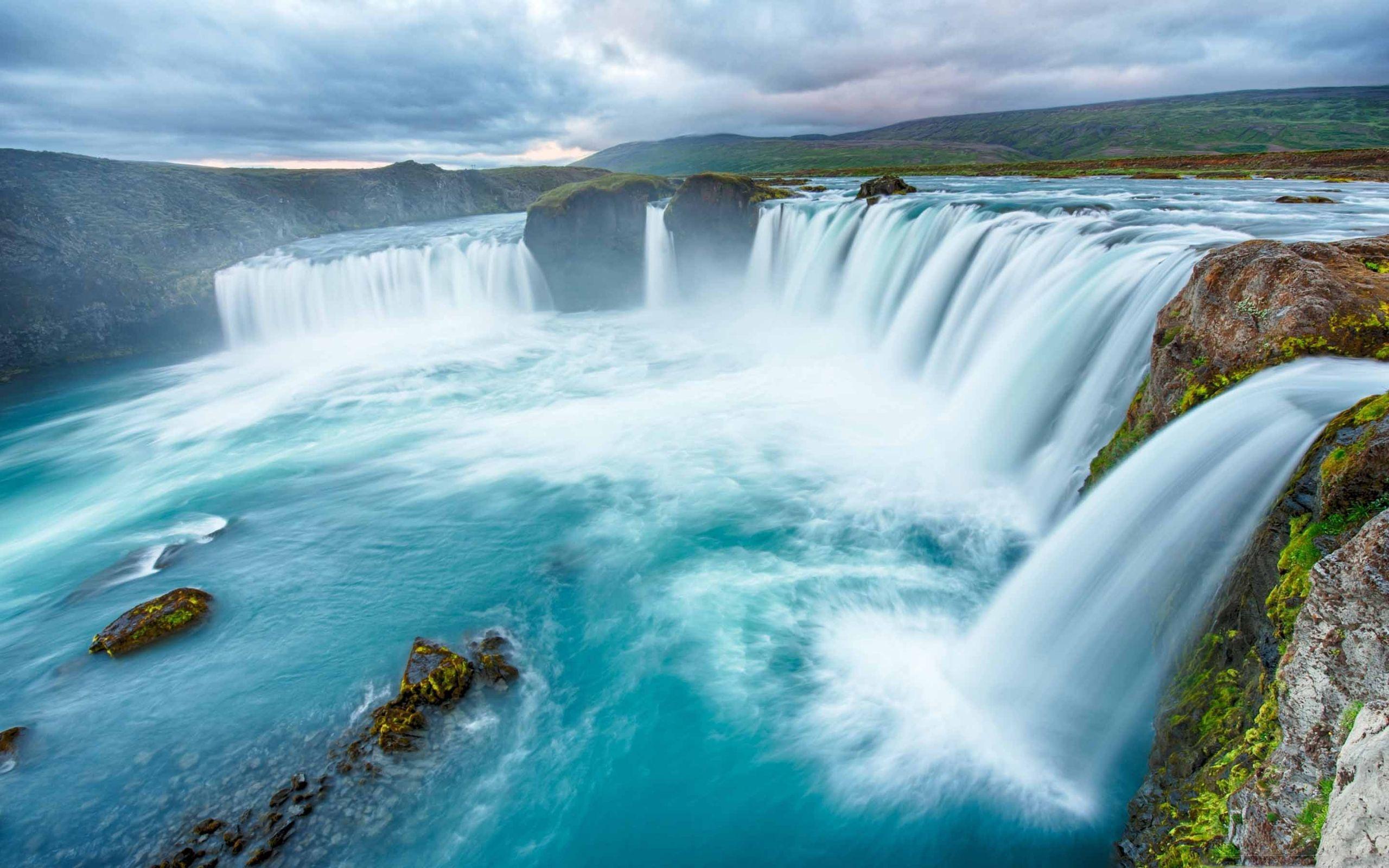 Godafoss waterfall in Iceland is one of the most beautiful waterfalls in the country. - Waterfall