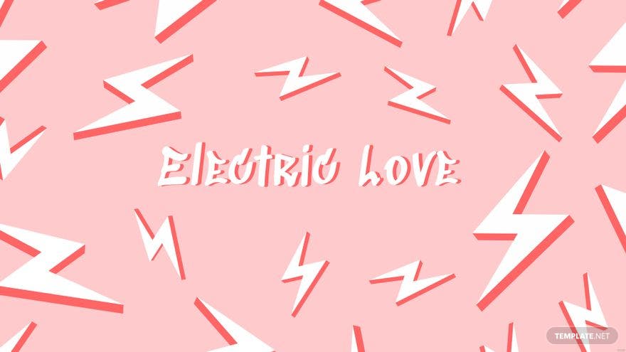 Electric love background with lightning bolts - Preppy