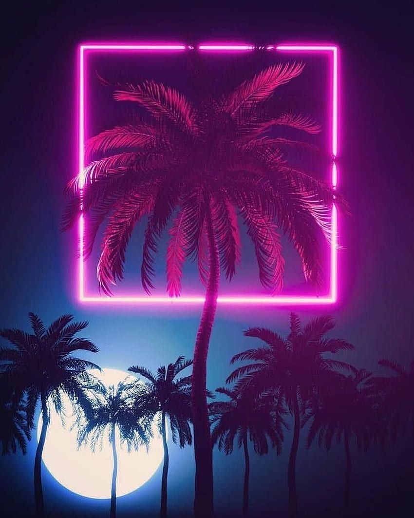 Synthwave aesthetic HD wallpaper