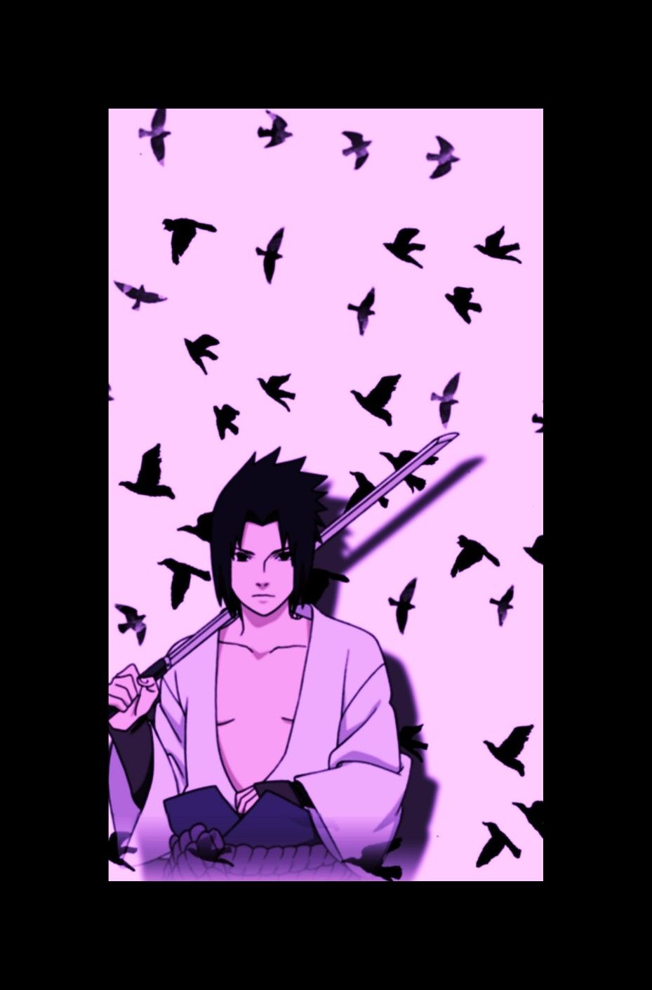 Uchiha Sasuke lockscreen. Purple aesthetic, Sasuke, Anime