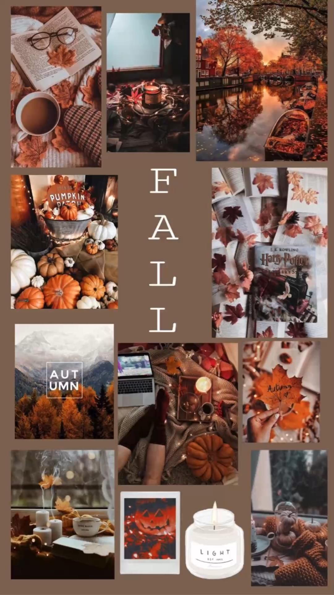 Fall Wallpaper Background iPhone. Cozy Autumn. Fall Aesthetic Collage. iPhone wallpaper fall, Fall background, Autumn phone wallpaper