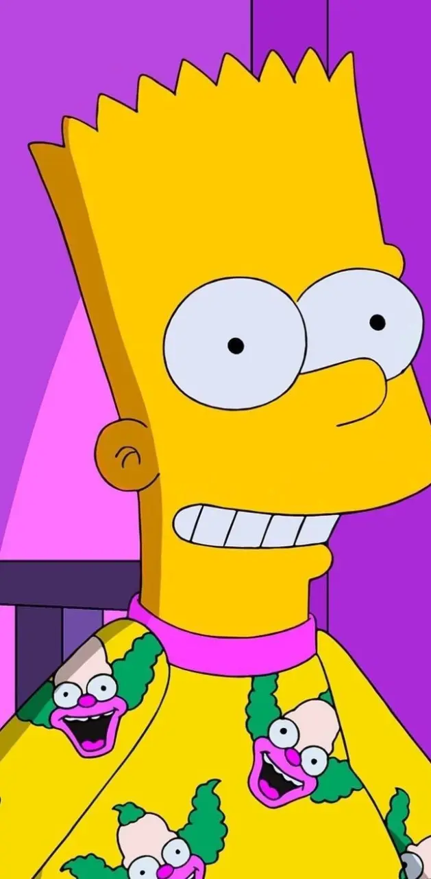 Bart Simpson with a purple background - Bart Simpson